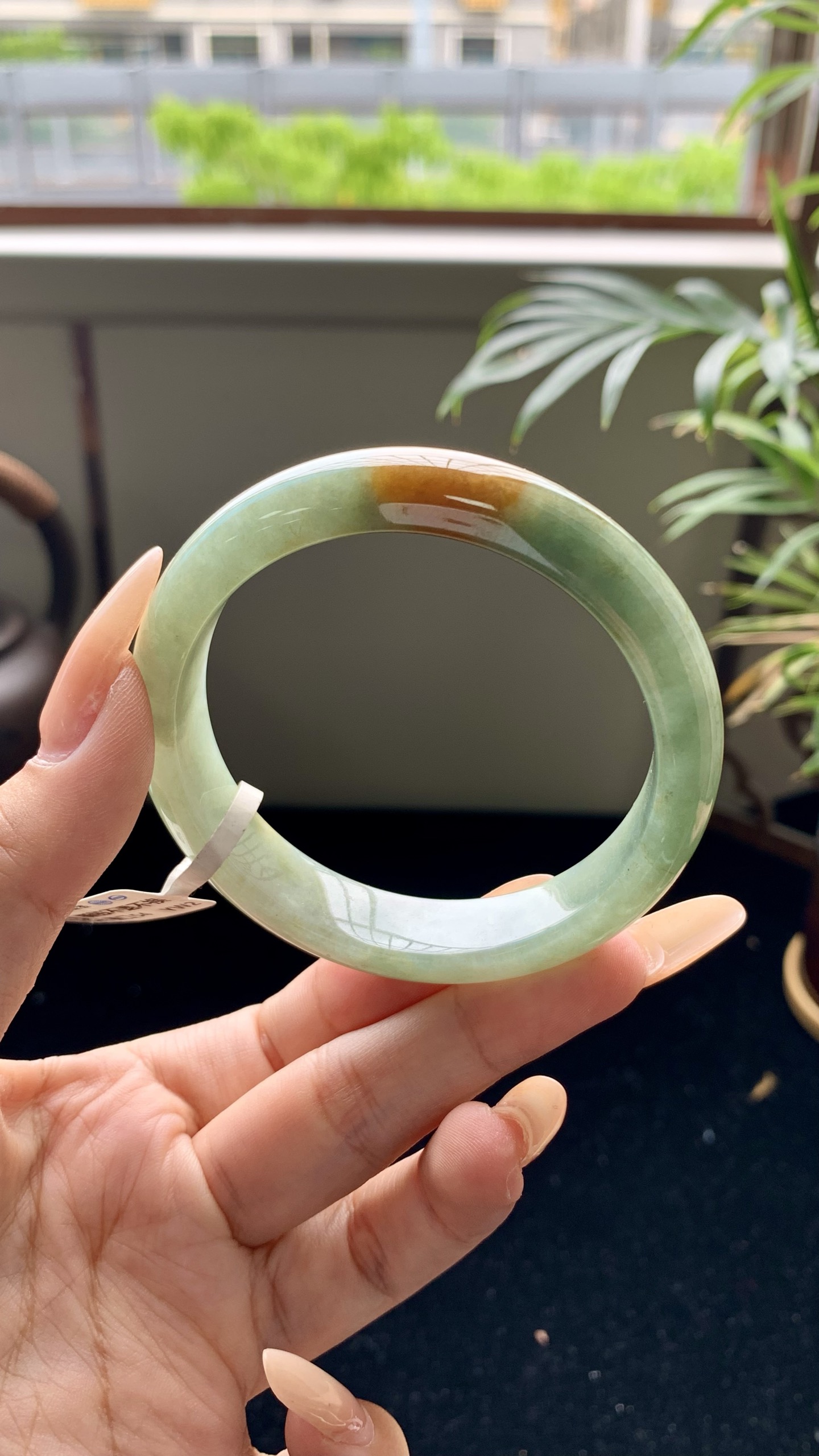 黄加绿正圈成品 YH-7950 尺寸：54-12-7.5