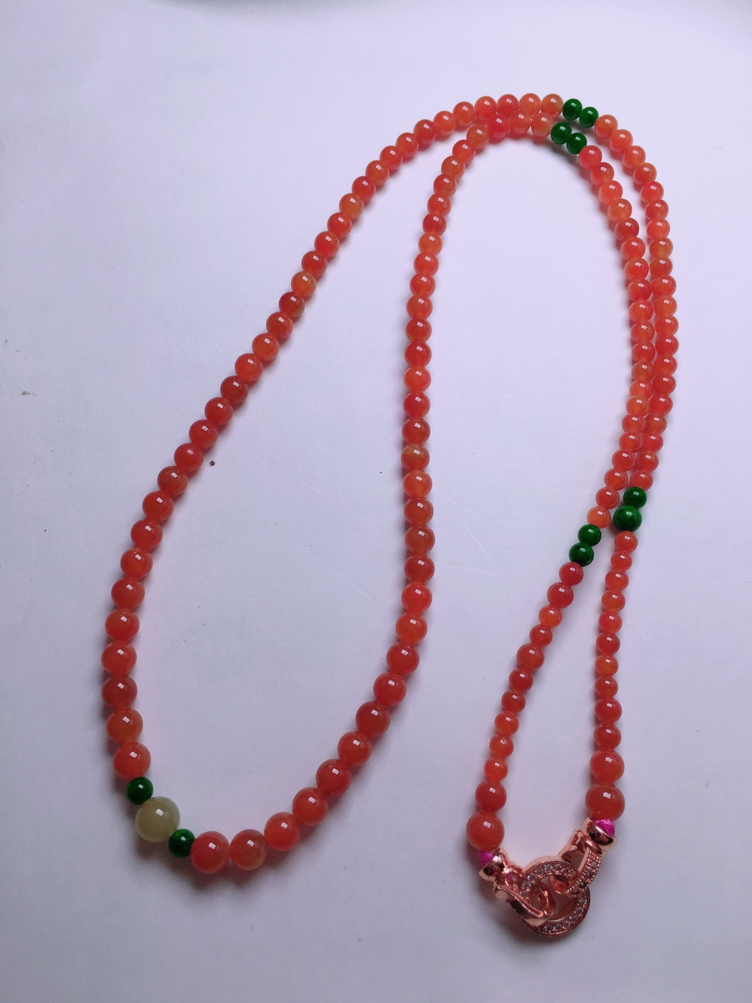 红翡珠子项链，晶莹剔透，新颖时尚，3.6-4.8