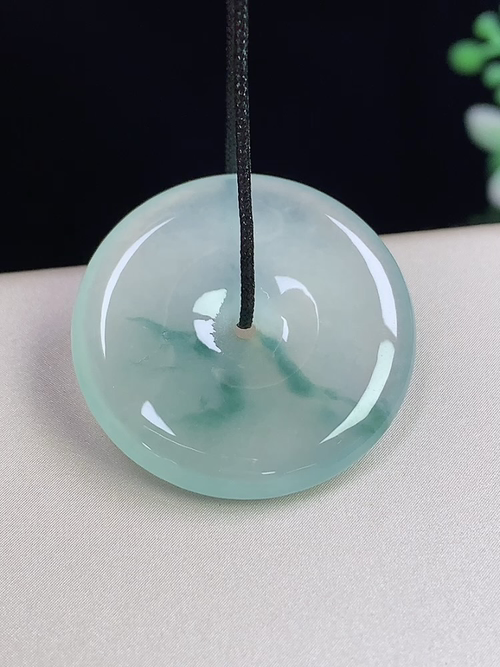 冰飘花平安扣，无裂，尺寸24.9-4.0mm，D28afj