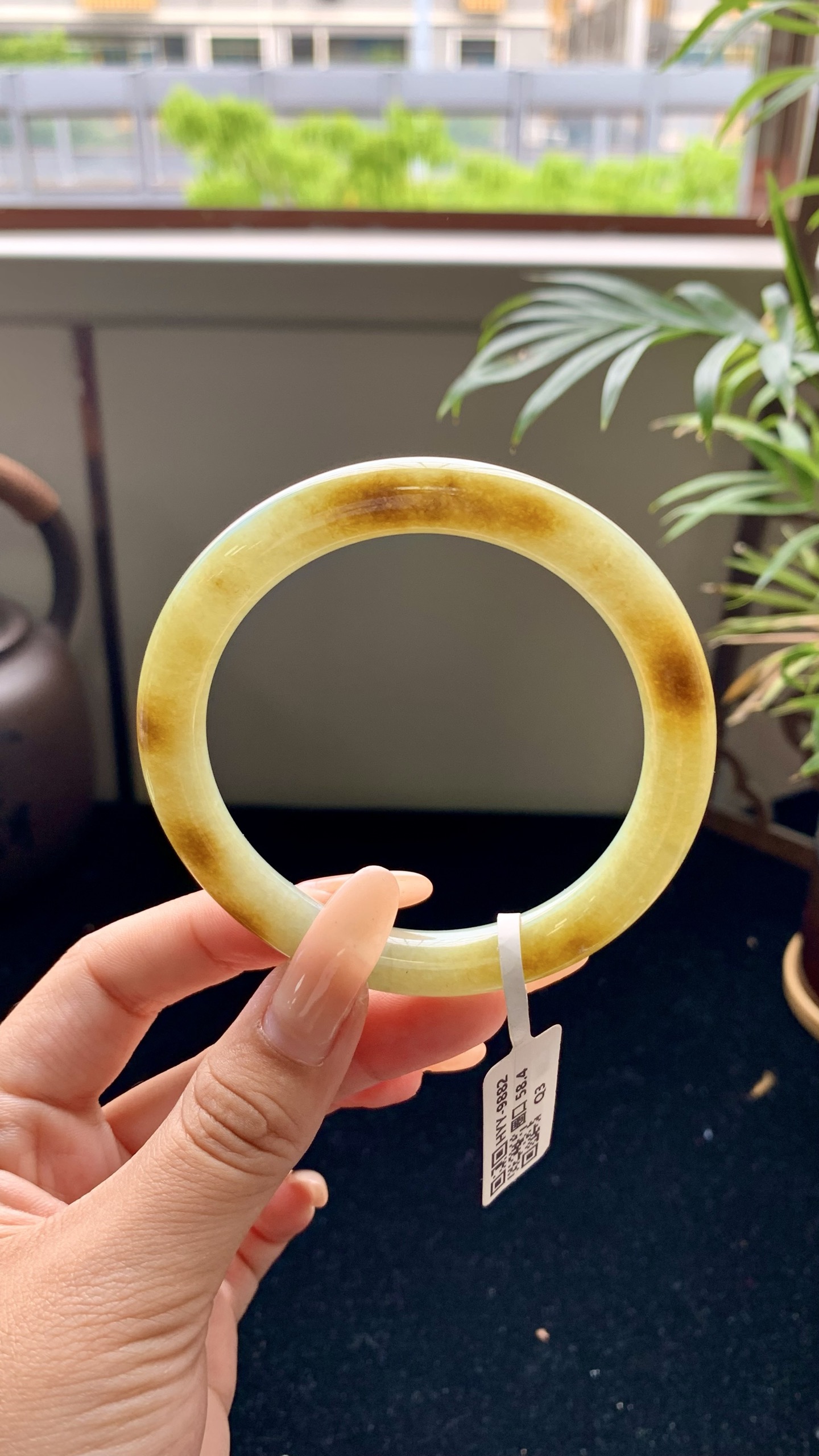 黄翡圆条成品 HYY-9882 尺寸：59-9-9