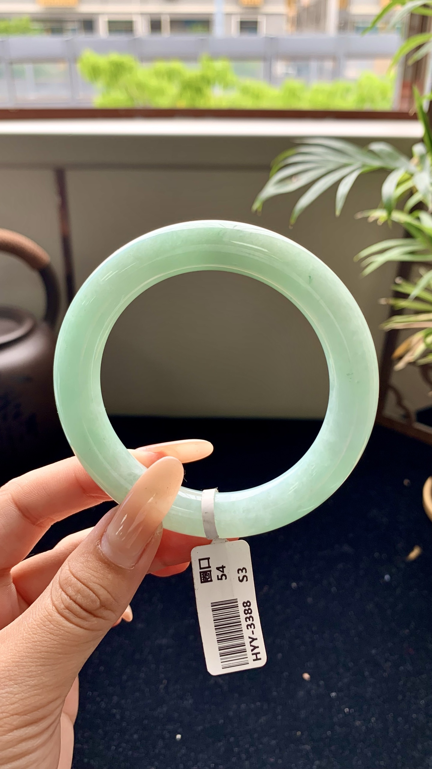 晴绿圆条成品,HYY-3388,尺寸：55.5-11-11