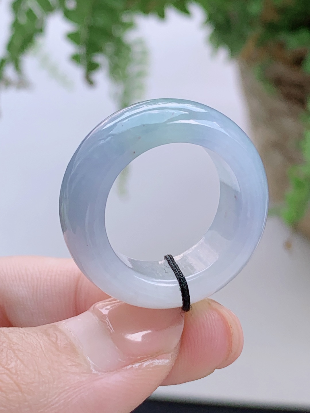 裸石冰紫戒圈指环扳指,说明性比高,尺寸10.7-5.1,圈口16号,重量10.4克
