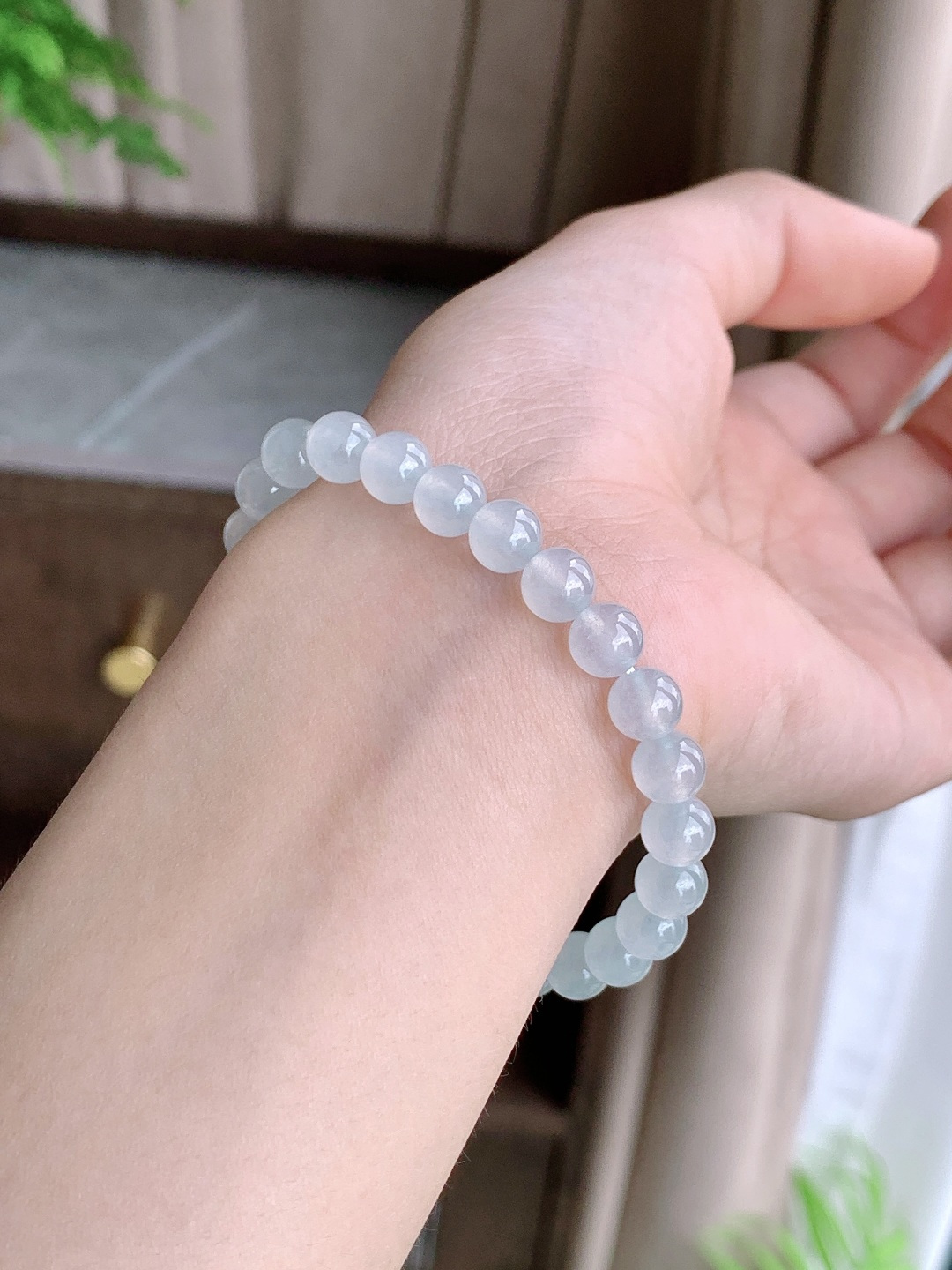 白冰手串圆珠子手串,性比高