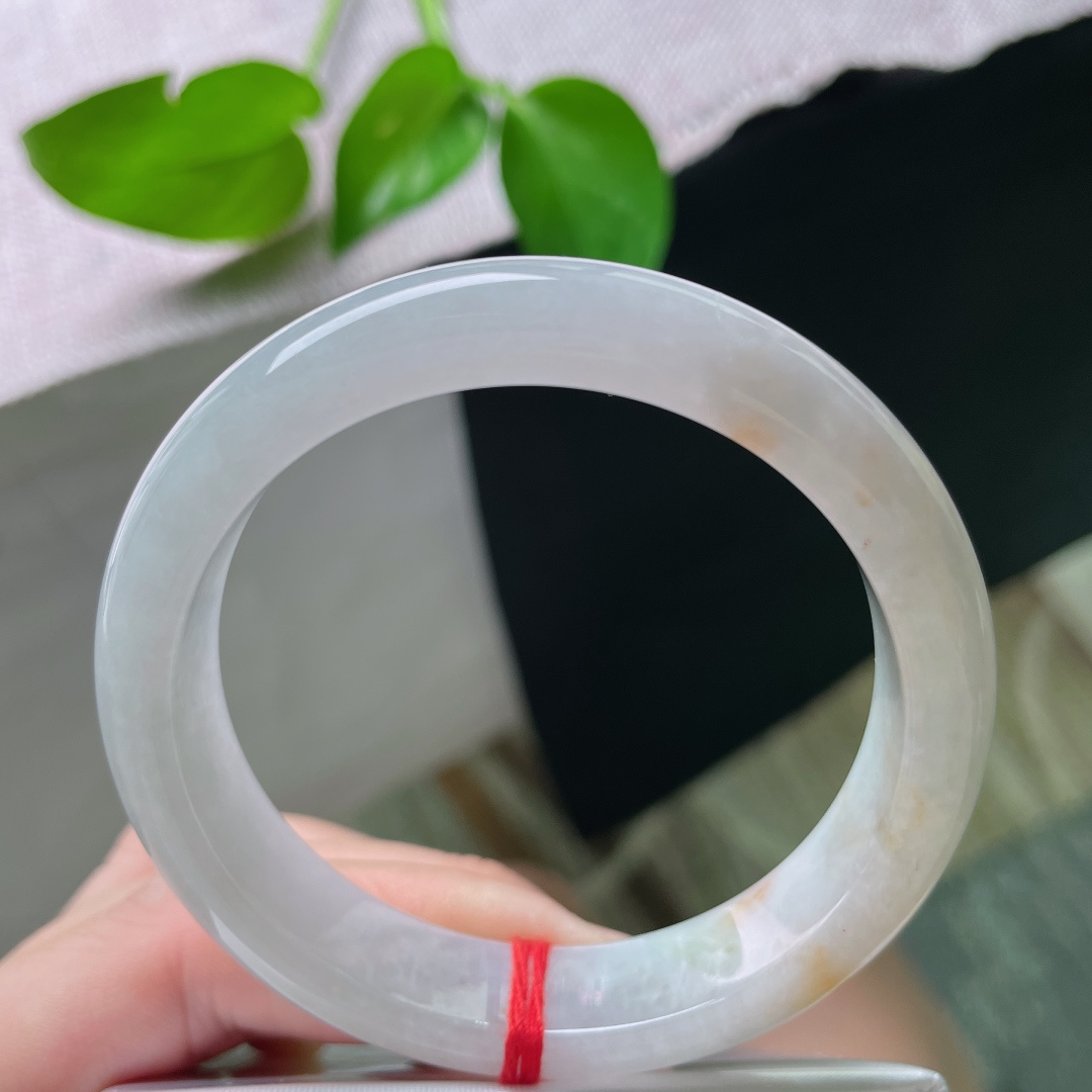 飘红翡正圈，水润细腻，赤霞入镯，富贵天成，皮纹，ss55361a