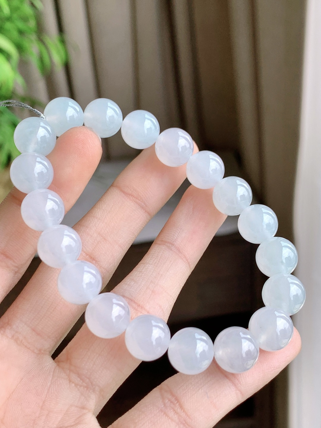 白冰手串圆珠子手串,性比高 白月光