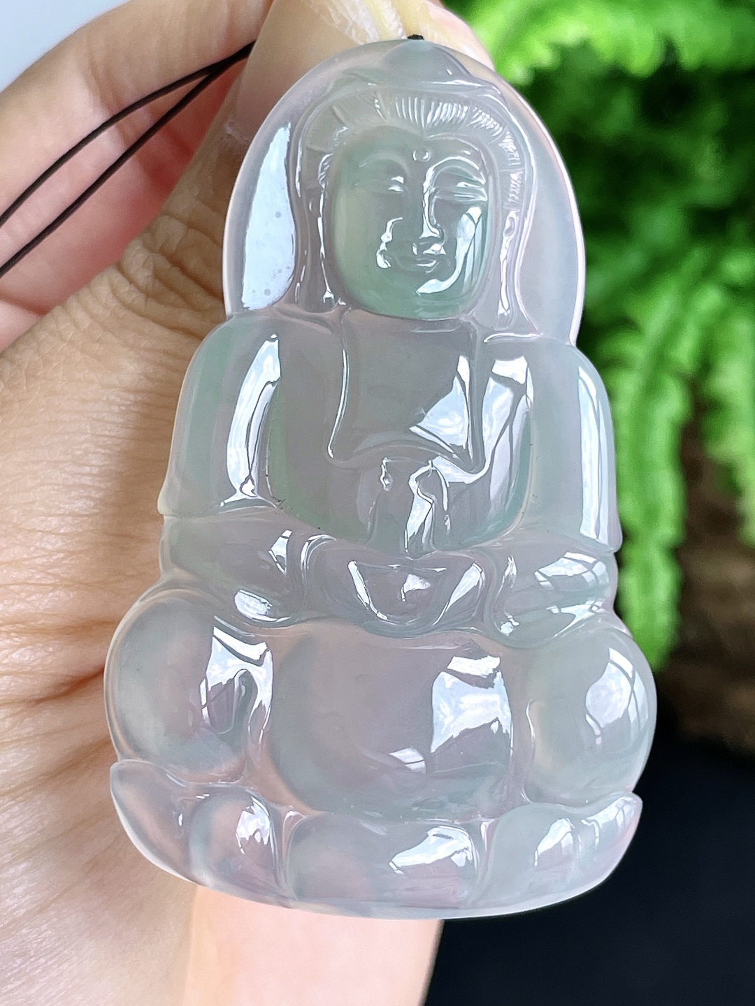 冰晴水观音大正装观音吊坠,说明:缅料 无裂 性比高 厚装,尺寸:62.6-38-6,重量:23.8克