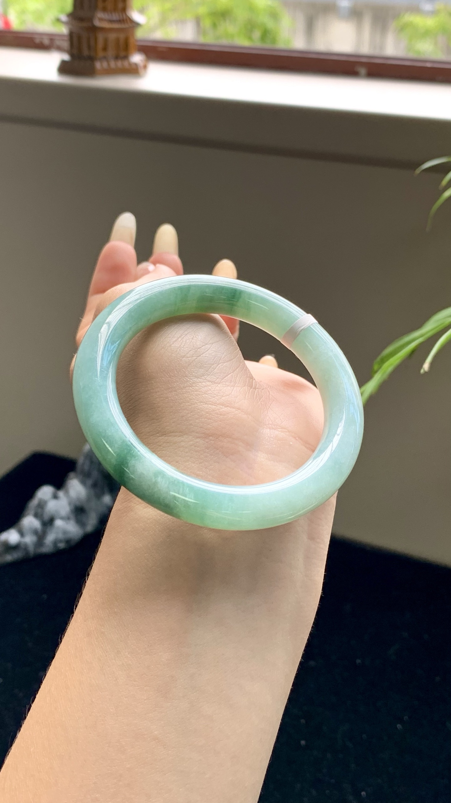 湖水绿飘花圆条成品 HYC-637 尺寸：52-8.5-10