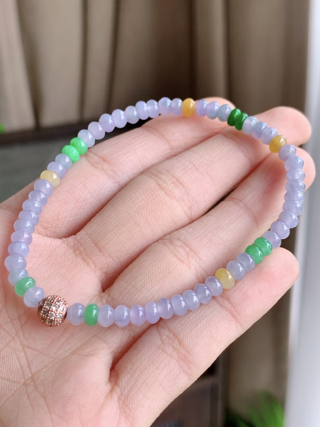 【珠子】冰多宝手串算盘珠子手串【说明】性比高【尺寸】4.4-2.8mm【重量】7.2克