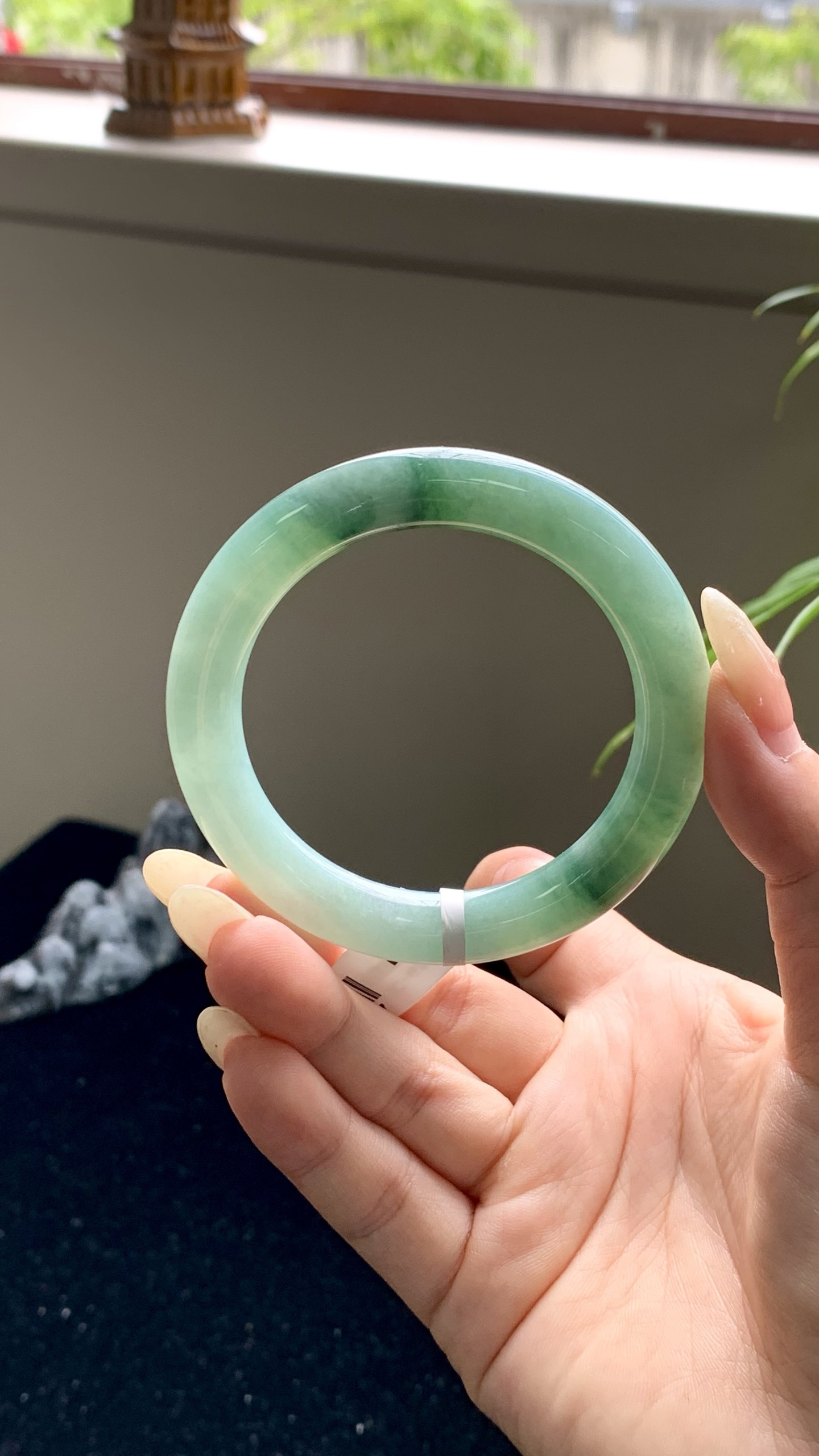 湖水绿飘花圆条成品 HYC-637 尺寸：52-8.5-10