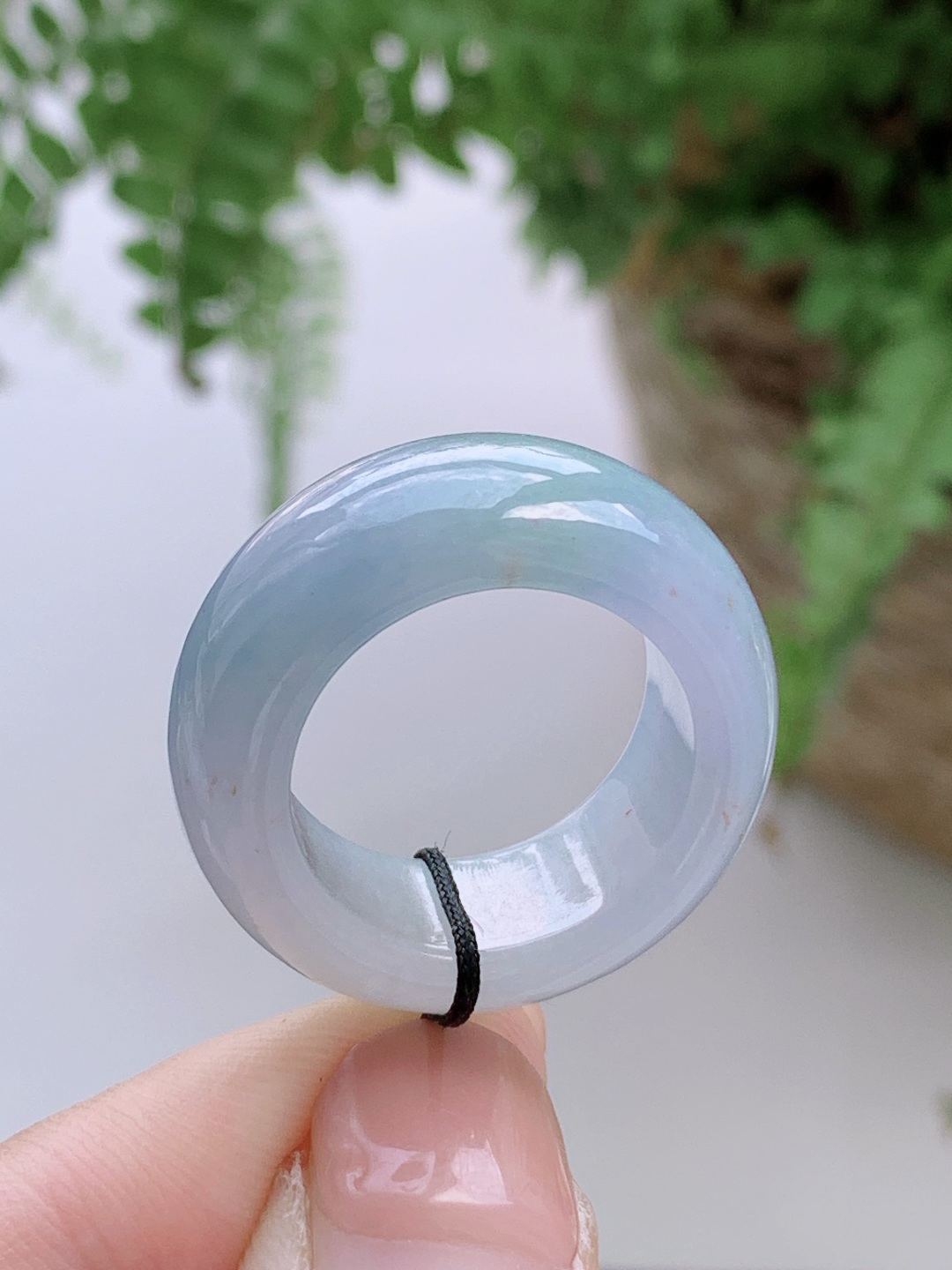 裸石冰紫戒圈指环扳指,说明性比高,尺寸10.7-5.1,圈口16号,重量10.4克