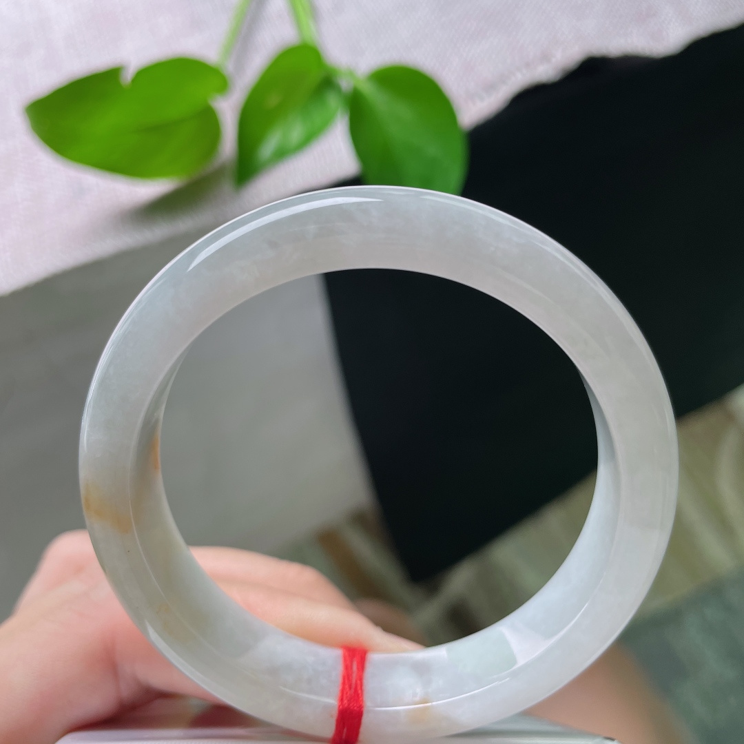飘红翡正圈，水润细腻，赤霞入镯，富贵天成，皮纹，ss55361a