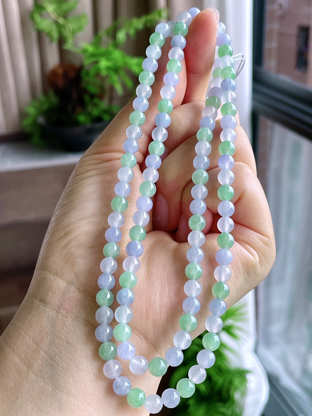珠子冰多宝珠链圆珠珠子珠链,说明性比高,尺寸5.8mm，32cm,重量41克