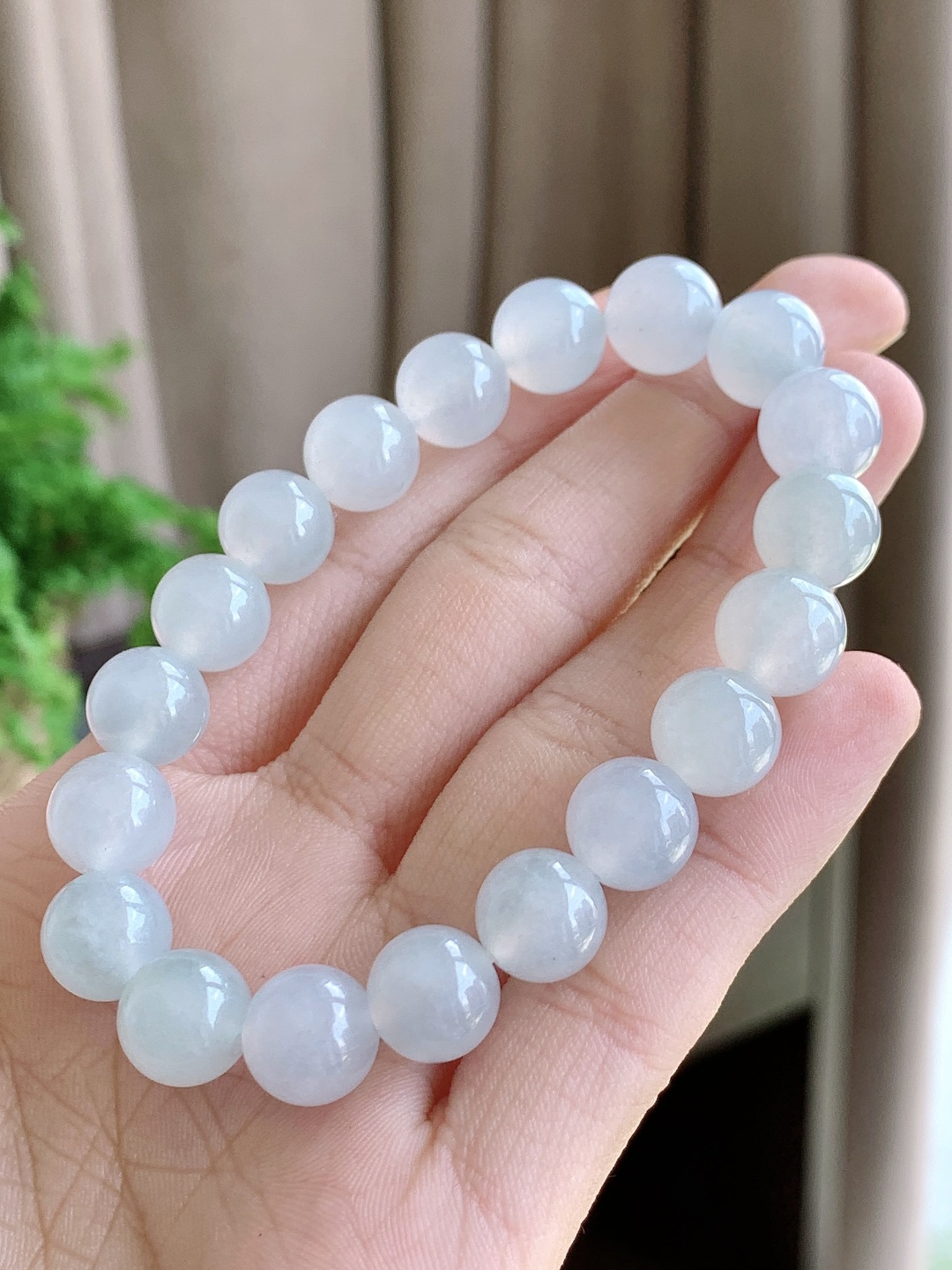 白冰手串圆珠子手串,性比高