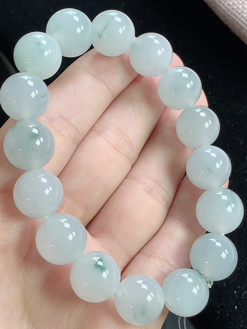 冰飘花玉珠手串，尺寸12mm，D28xtg