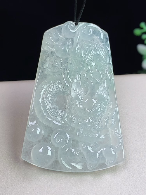 冰种龙牌，无裂，尺寸48.8-32.1-5.6mm，D28afj