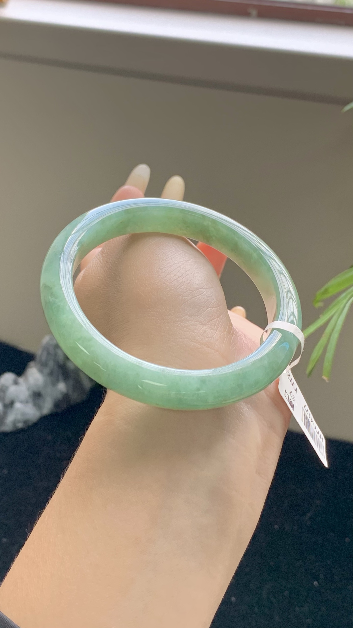 湖水绿飘花正圈成品 HYY-4177 尺寸：57-10.5-8