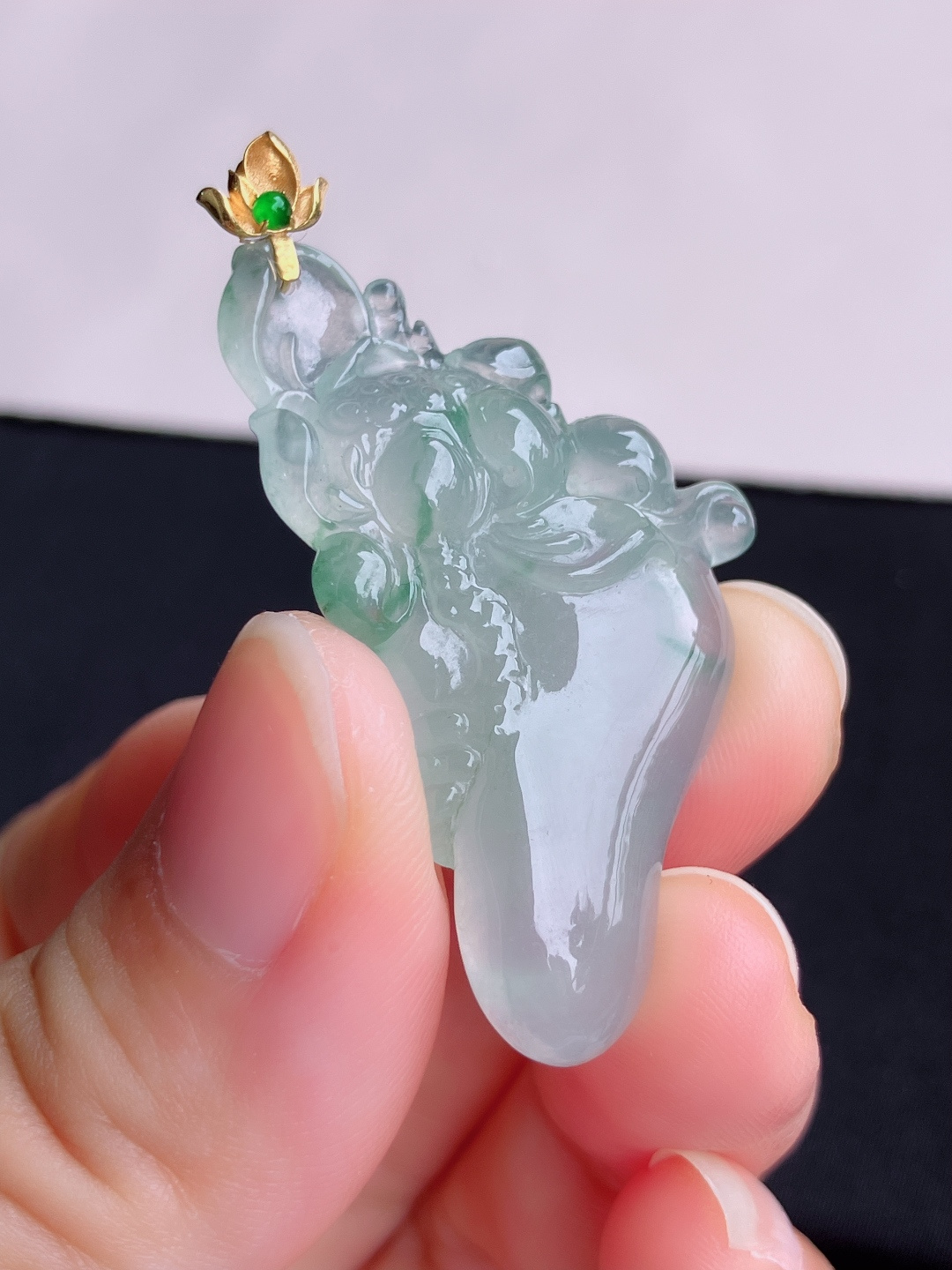 冰飘花和和美美，晶莹剔透，尺寸41/25.3/6.3/自然光实拍