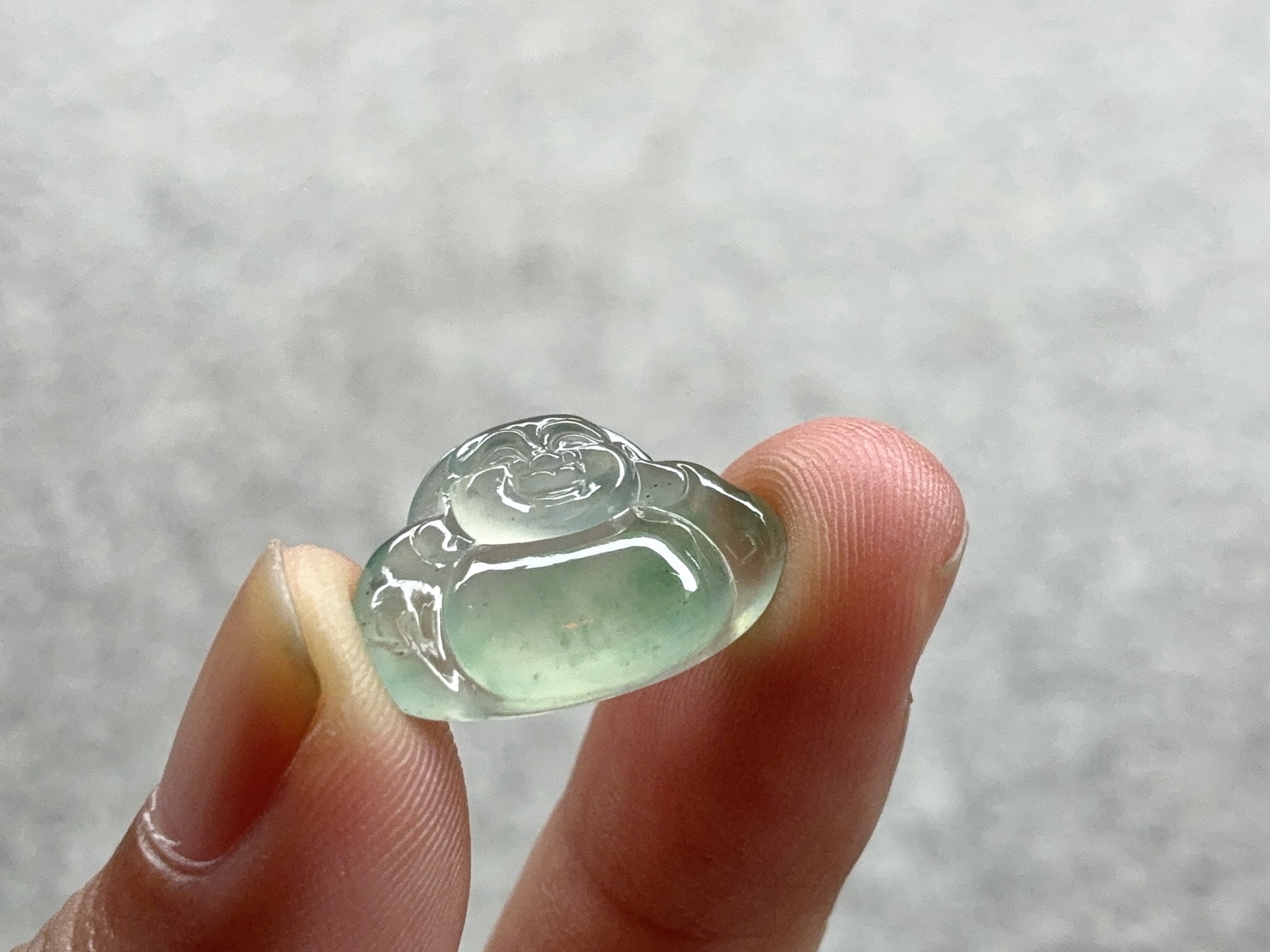 冰绿佛公，尺寸：12.2×19×4.5