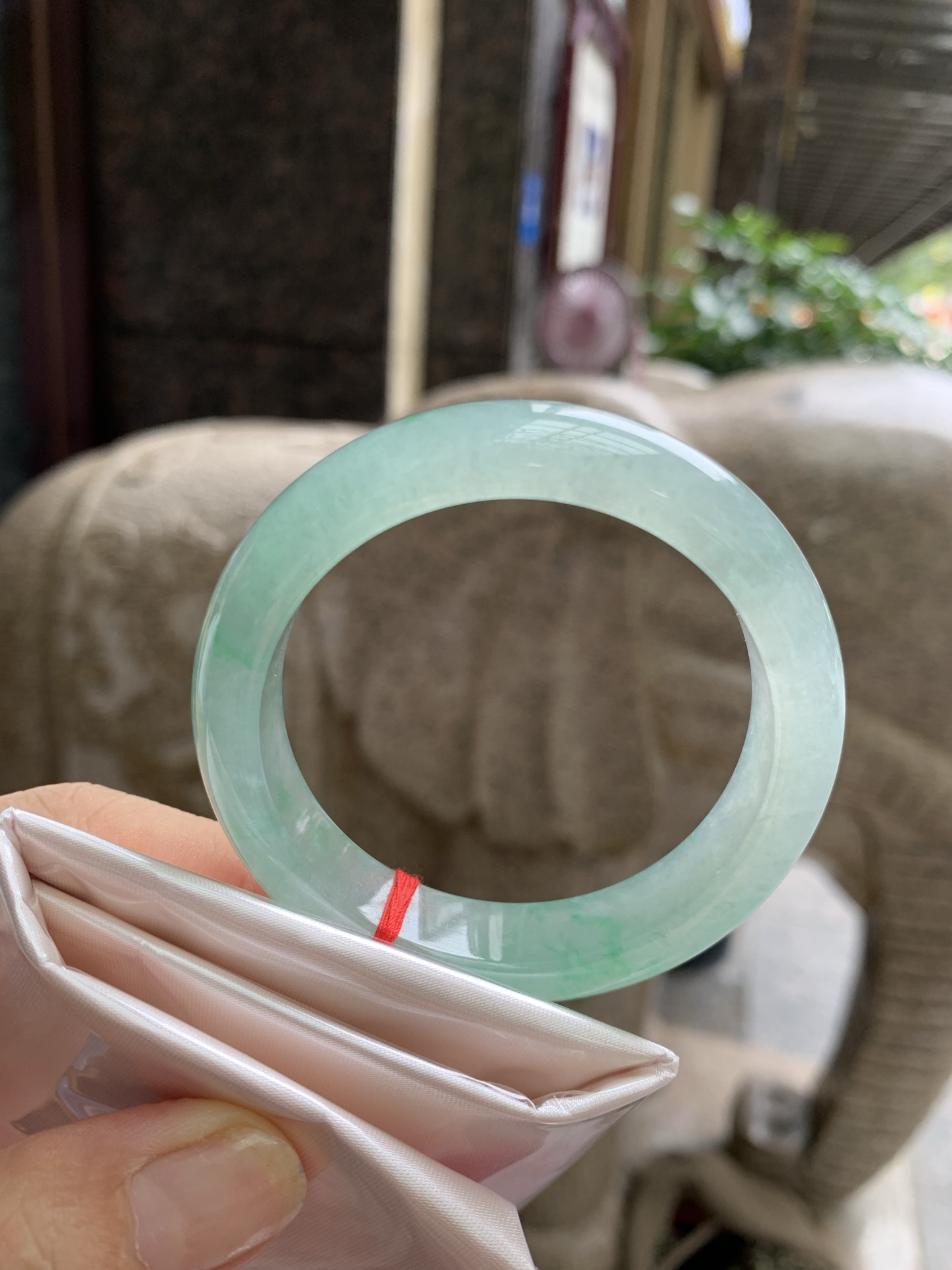 冰飘绿花正圈,0828-N1437,打灯细纹，不影响