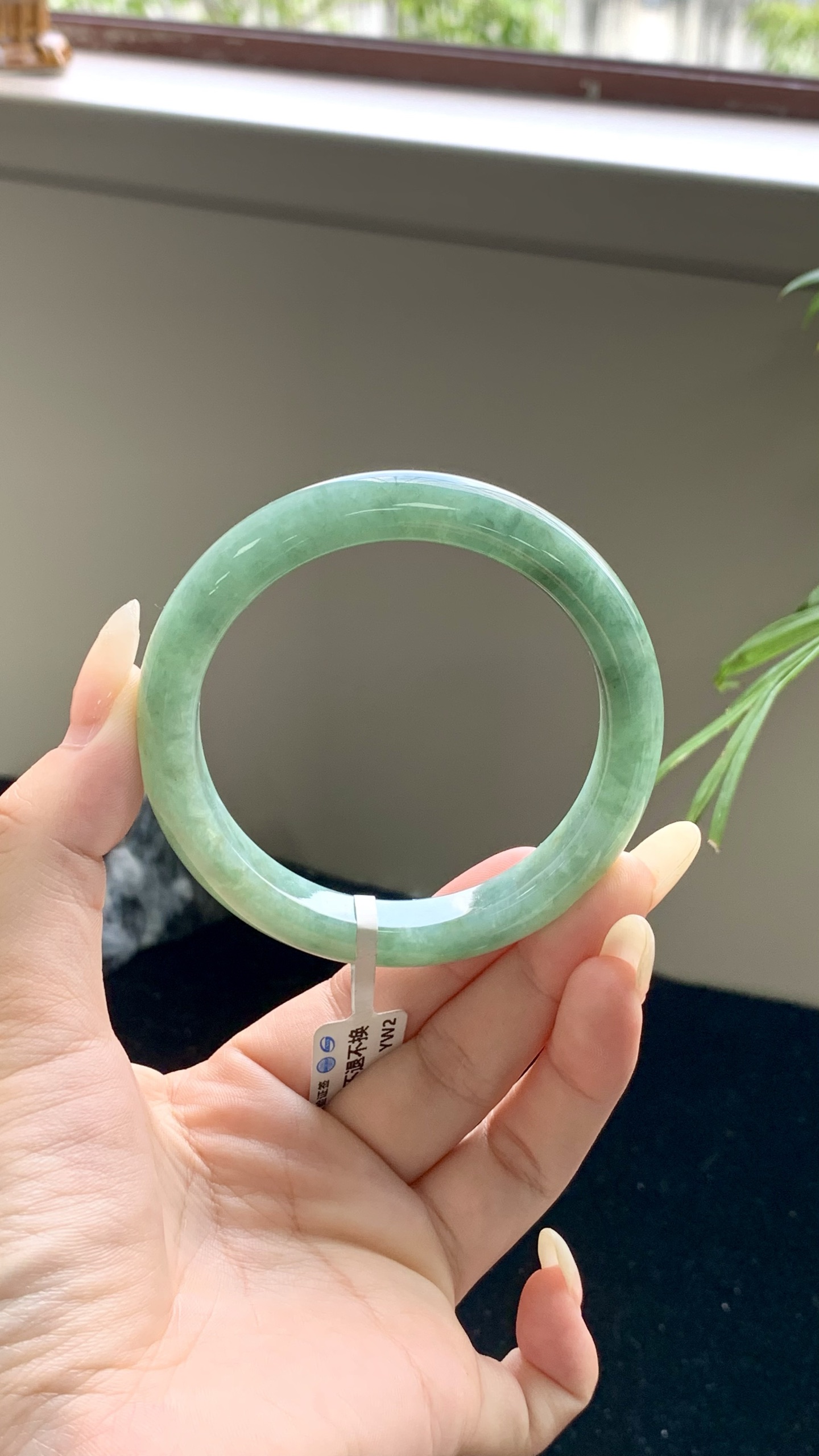 湖水绿飘花正圈成品 HYY-4177 尺寸：57-10.5-8
