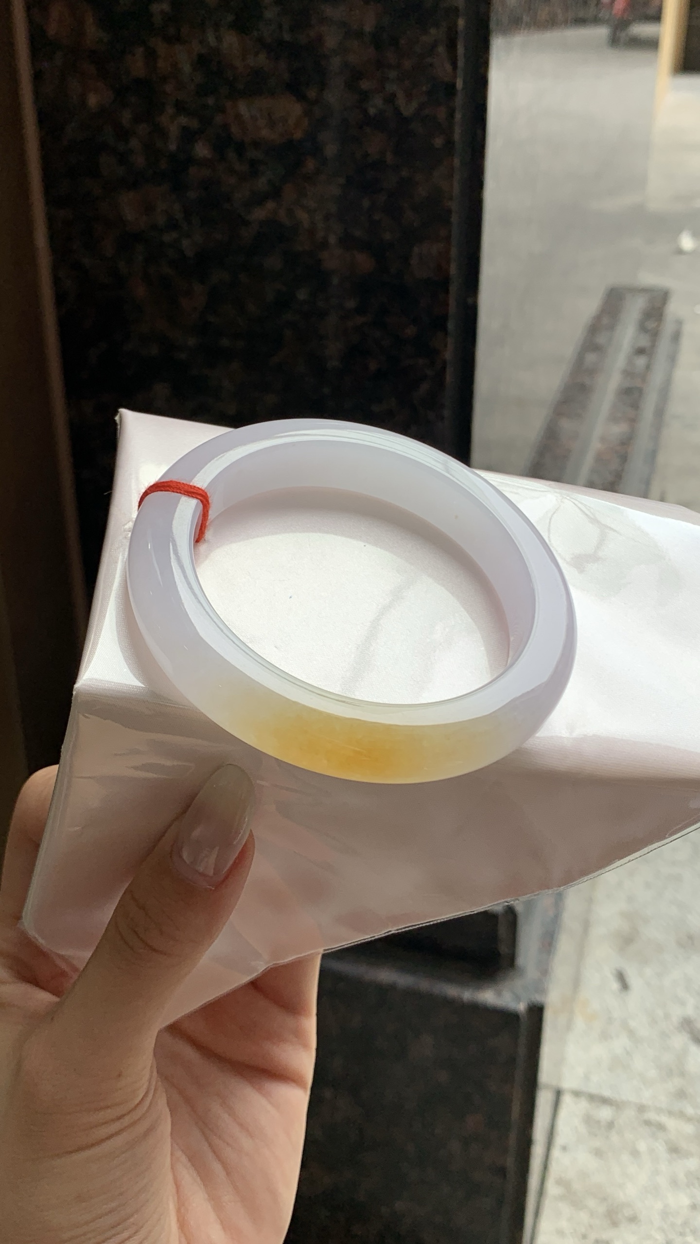 黄翡成品手镯，尺寸61.9-11.6-10.7