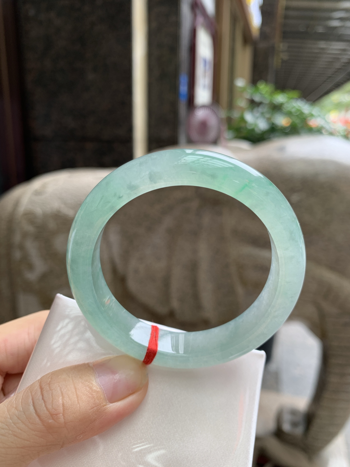 冰飘绿花正圈,0828-N1437,打灯细纹，不影响