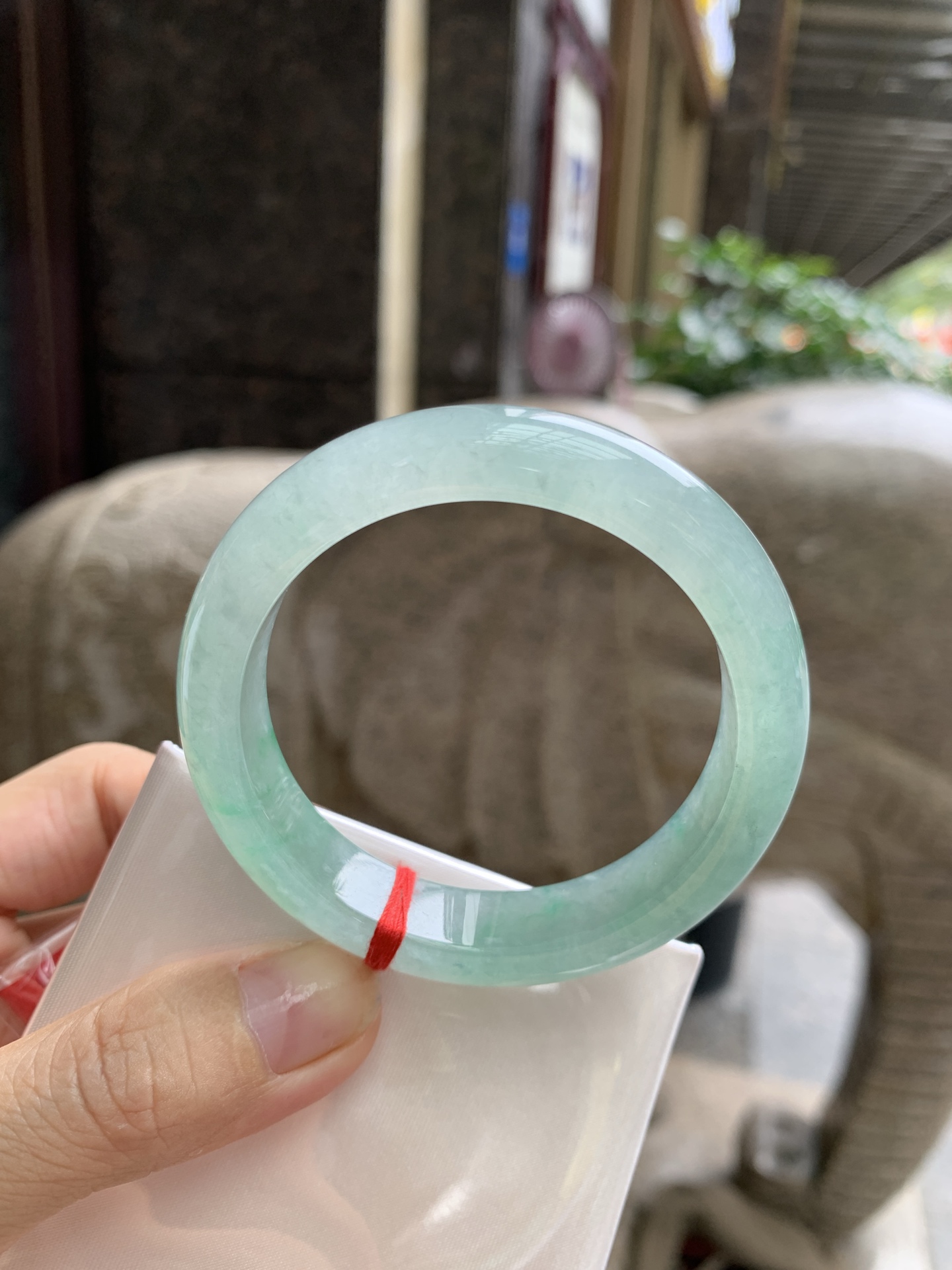 冰飘绿花正圈,0828-N1437,打灯细纹，不影响