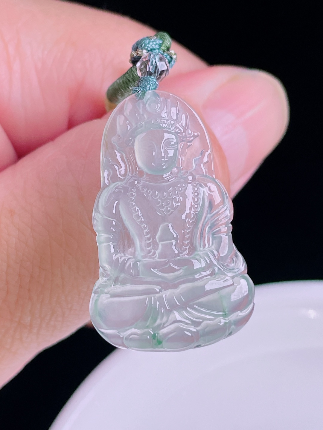 ️高冰度母，老种起光，细底通透，尺寸：30.6/20.5/3mm0828
