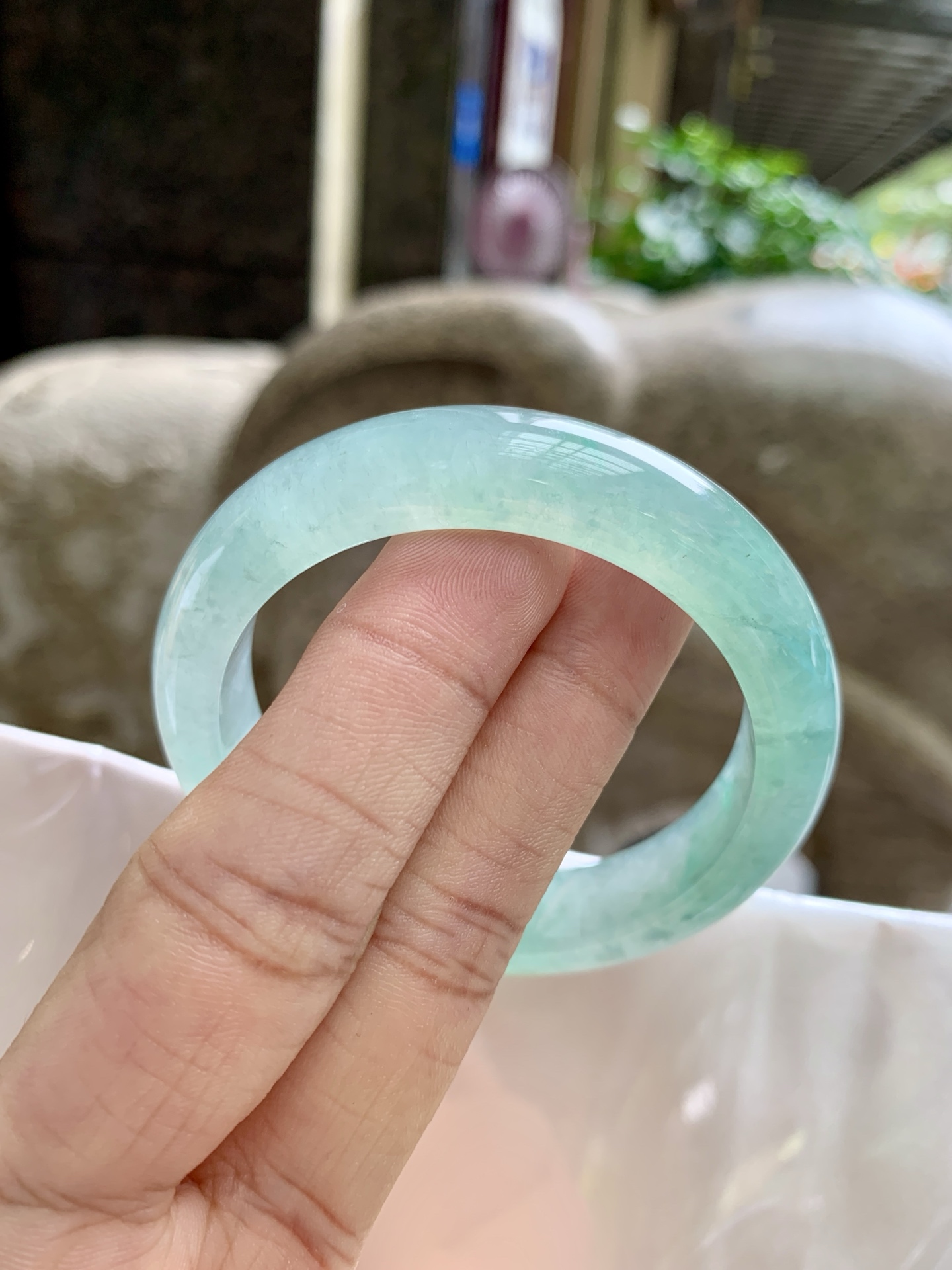 冰飘绿花正圈,0828-N1437,打灯细纹，不影响