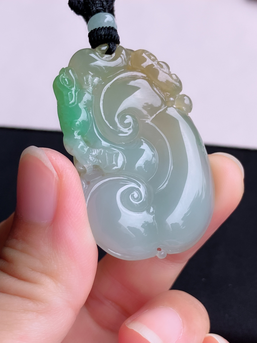 三彩如意，晶莹剔透，特色，尺寸46/30.5/7/自然光实拍