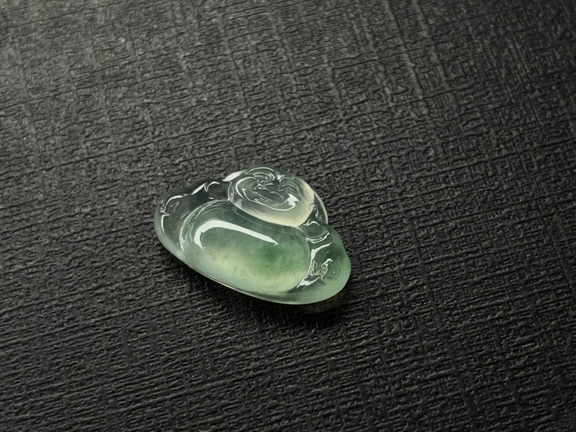 冰绿佛公，尺寸：12.2×19×4.5
