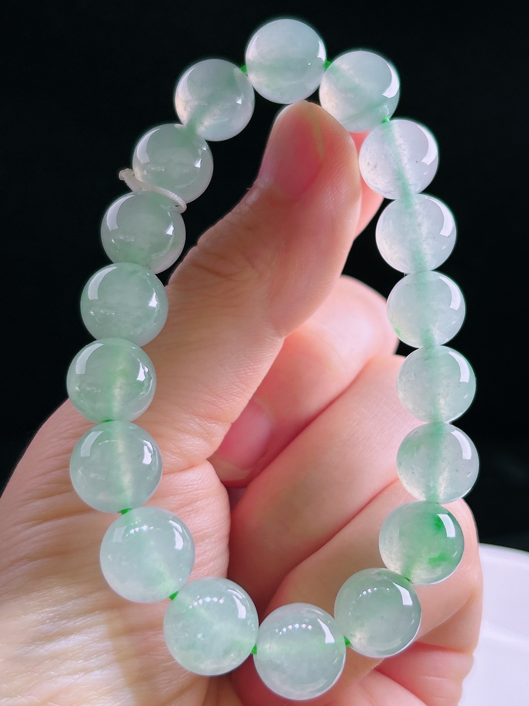 高冰手串，老种起光，细底通透，尺寸：11.3mm0828