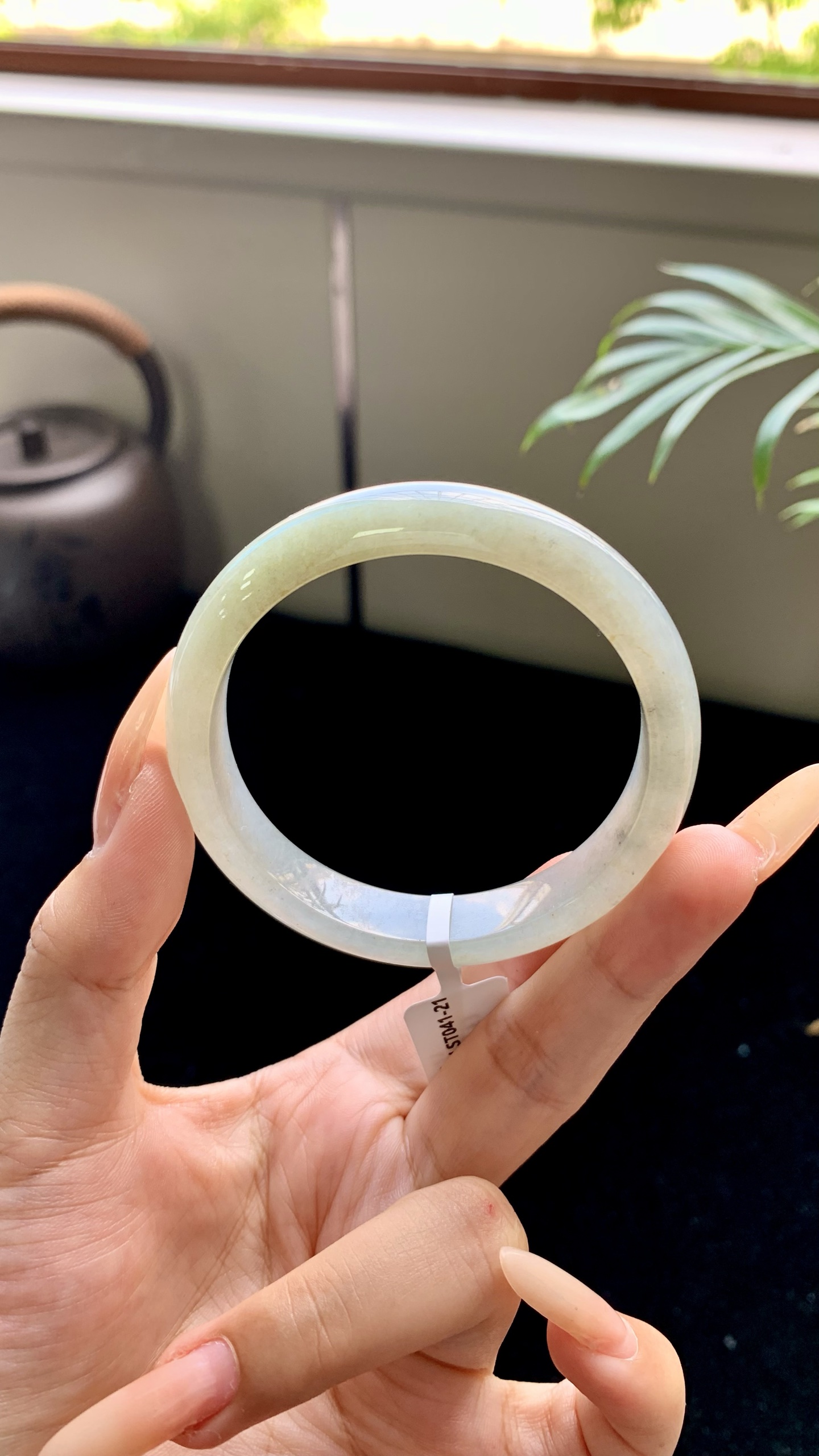 黄翡乌鸡正圈成品,LST041-21,尺寸：52-11-7