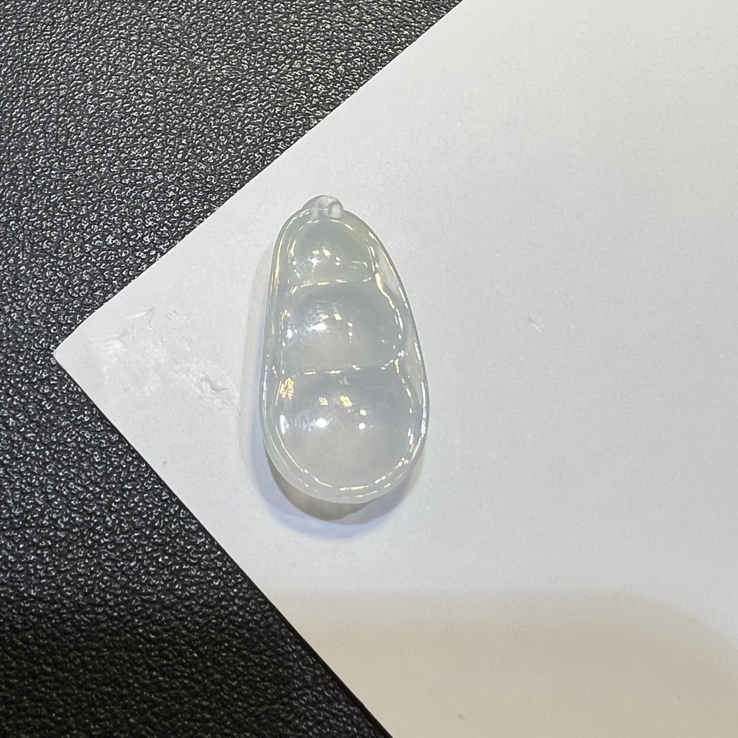 冰种翡翠豆子吊坠裸石挂件福豆天然缅甸A货饱满圆润精品