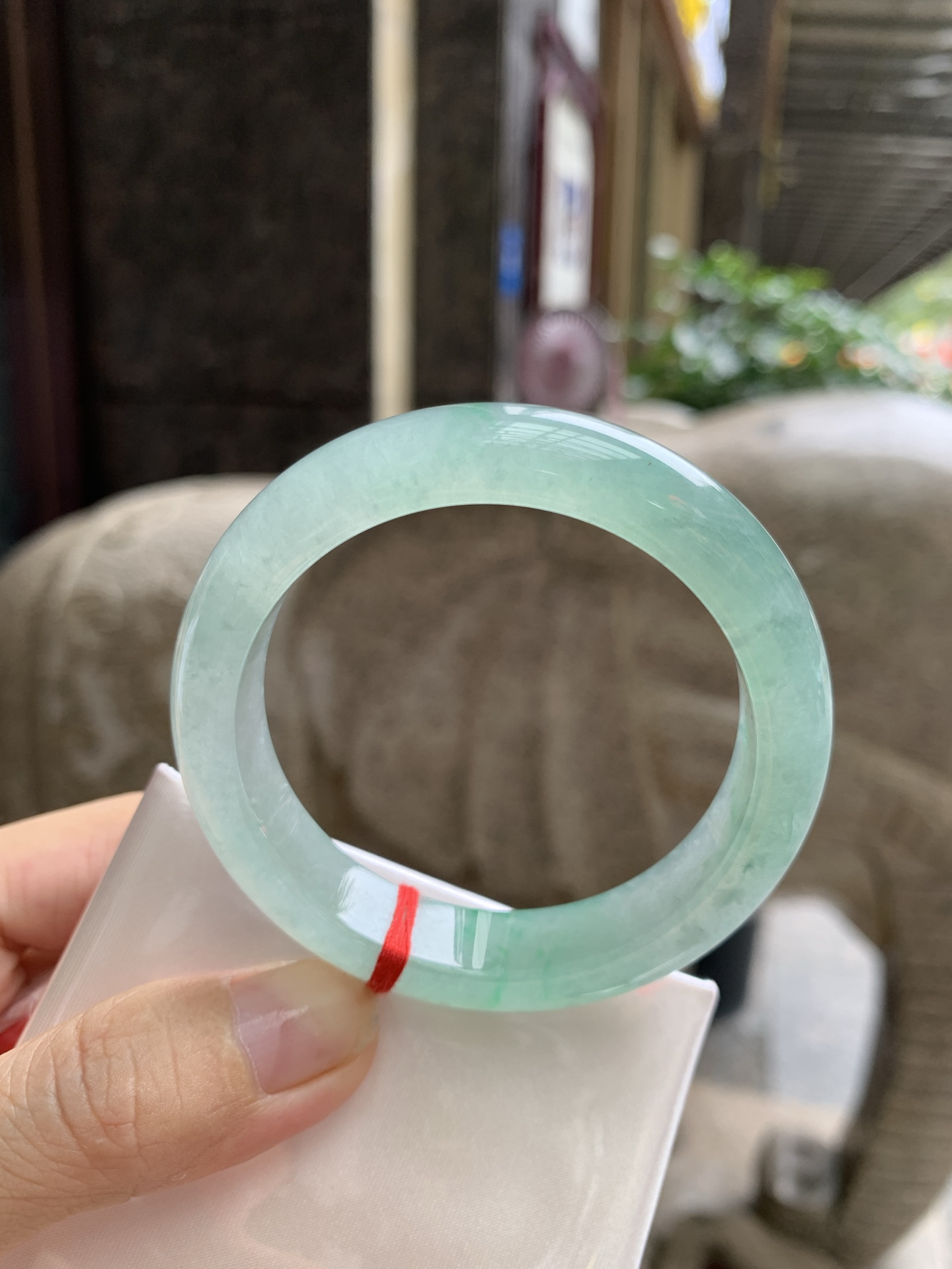 冰飘绿花正圈,0828-N1437,打灯细纹，不影响