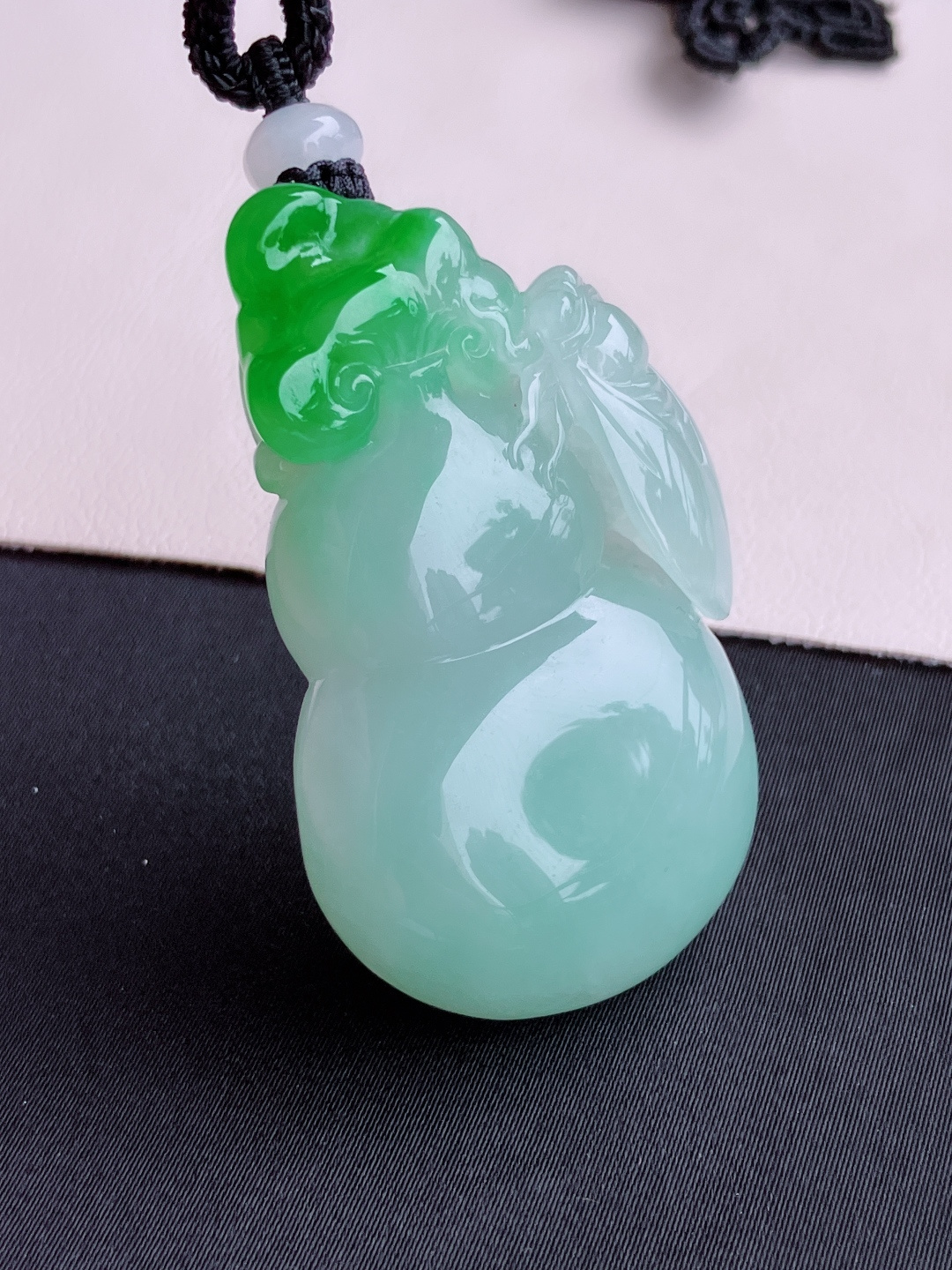 冰飘绿大葫芦，饱满大气，尺寸53/29.6/11.6/自然光实拍