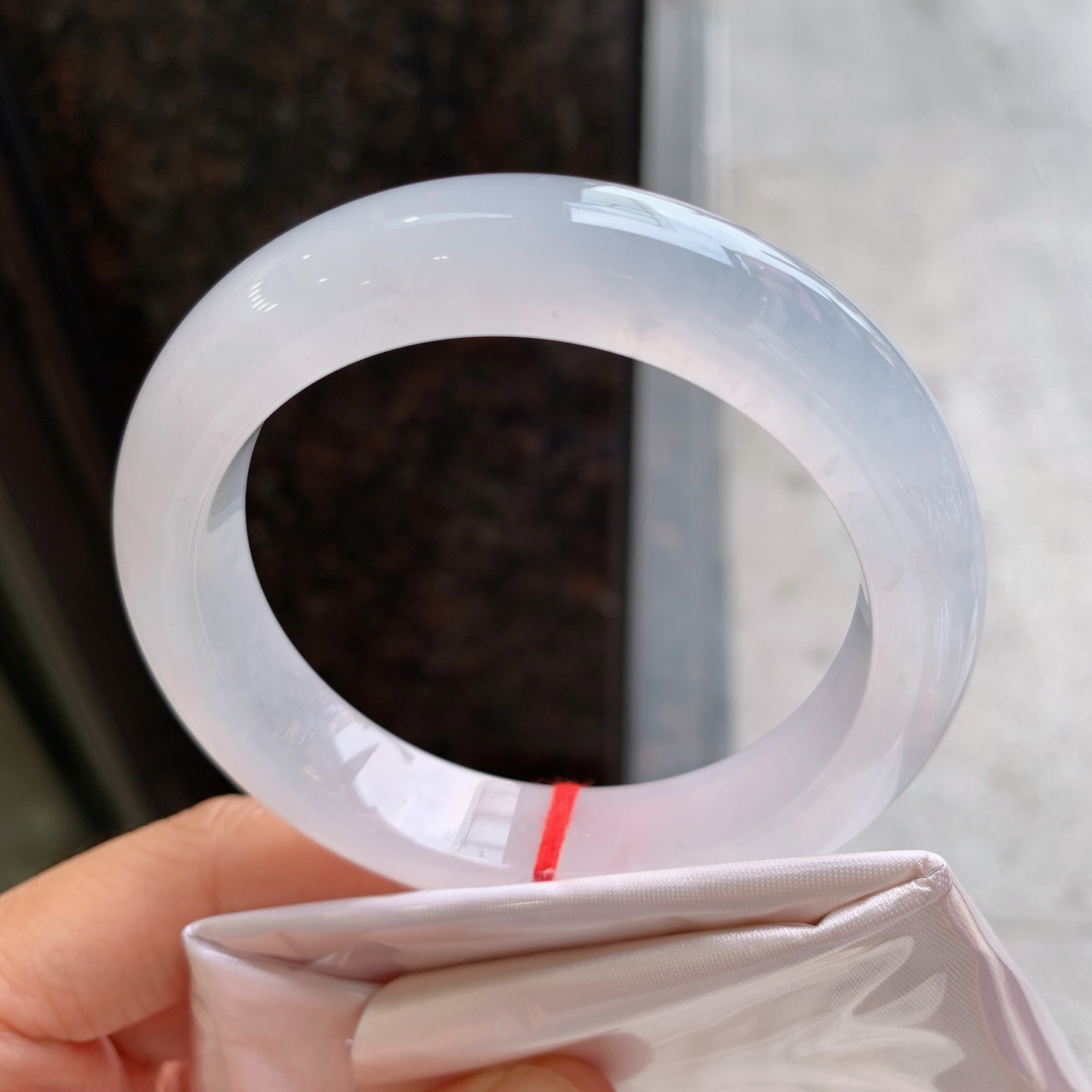 正圈冰镯,无裂,冰润