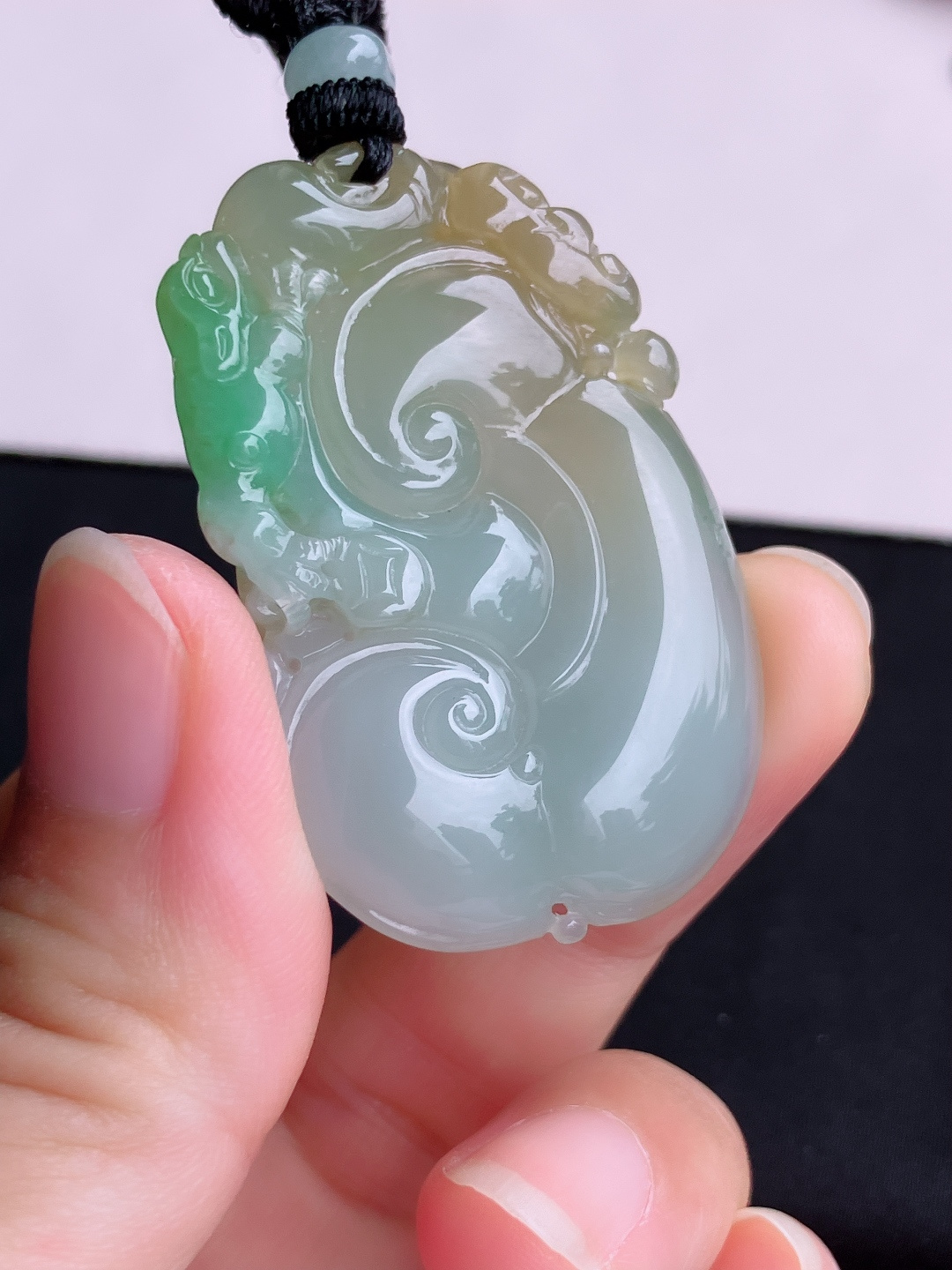 三彩如意，晶莹剔透，特色，尺寸46/30.5/7/自然光实拍