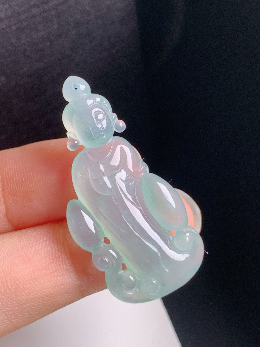 冰晴站观音，种老水足，姿态温婉，吉祥顺遂