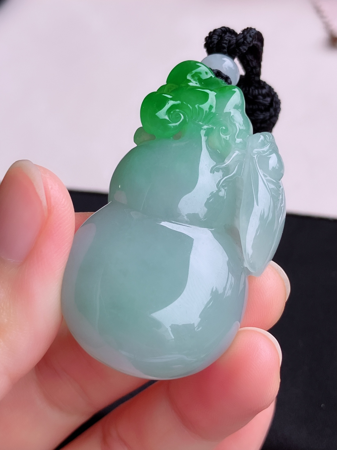 冰飘绿大葫芦，饱满大气，尺寸53/29.6/11.6/自然光实拍