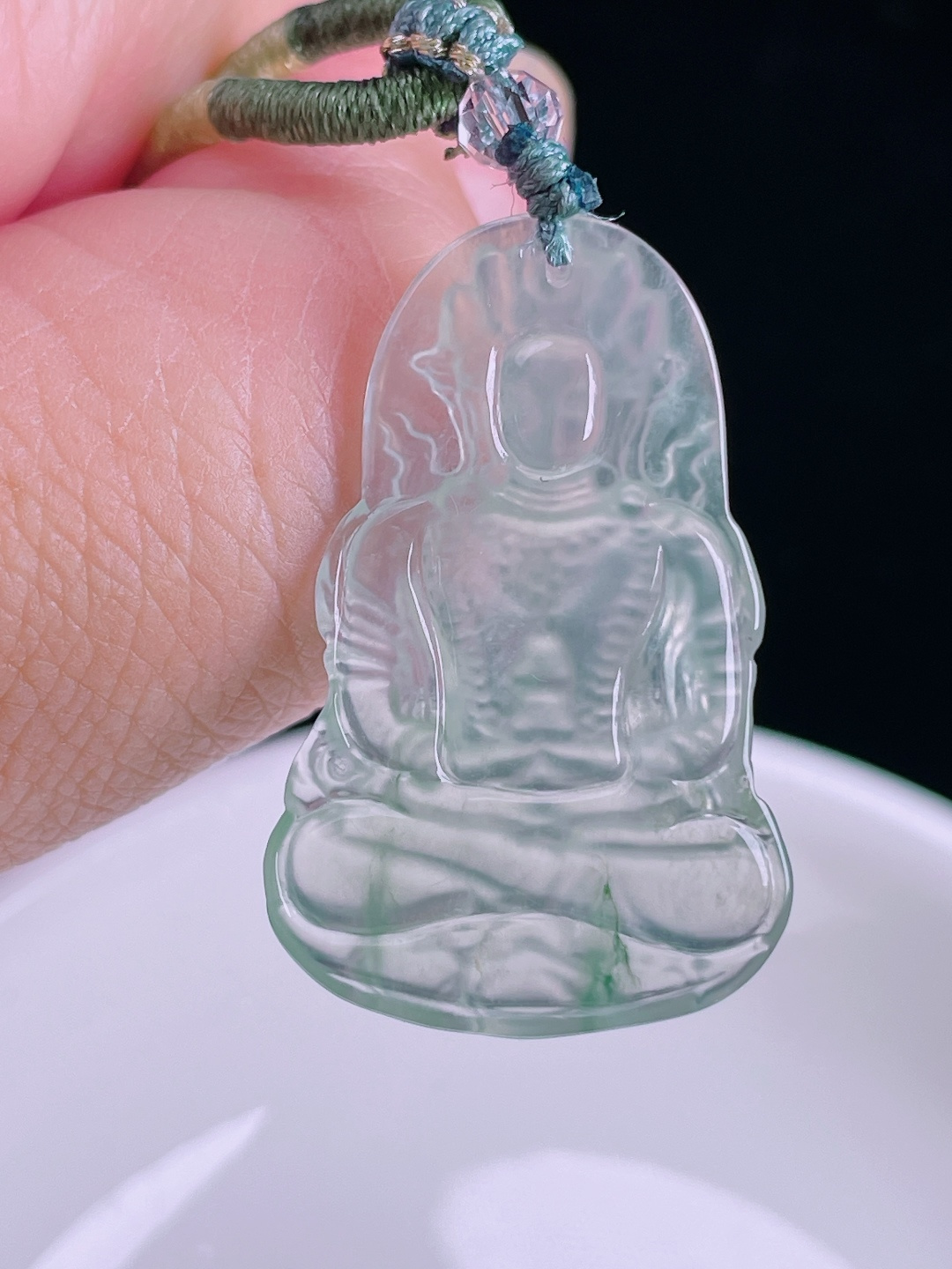 ️高冰度母，老种起光，细底通透，尺寸：30.6/20.5/3mm0828