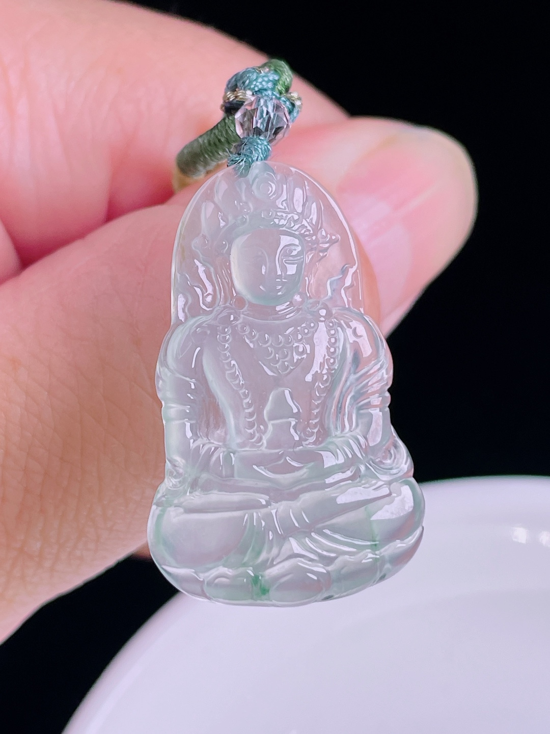 ️高冰度母，老种起光，细底通透，尺寸：30.6/20.5/3mm0828