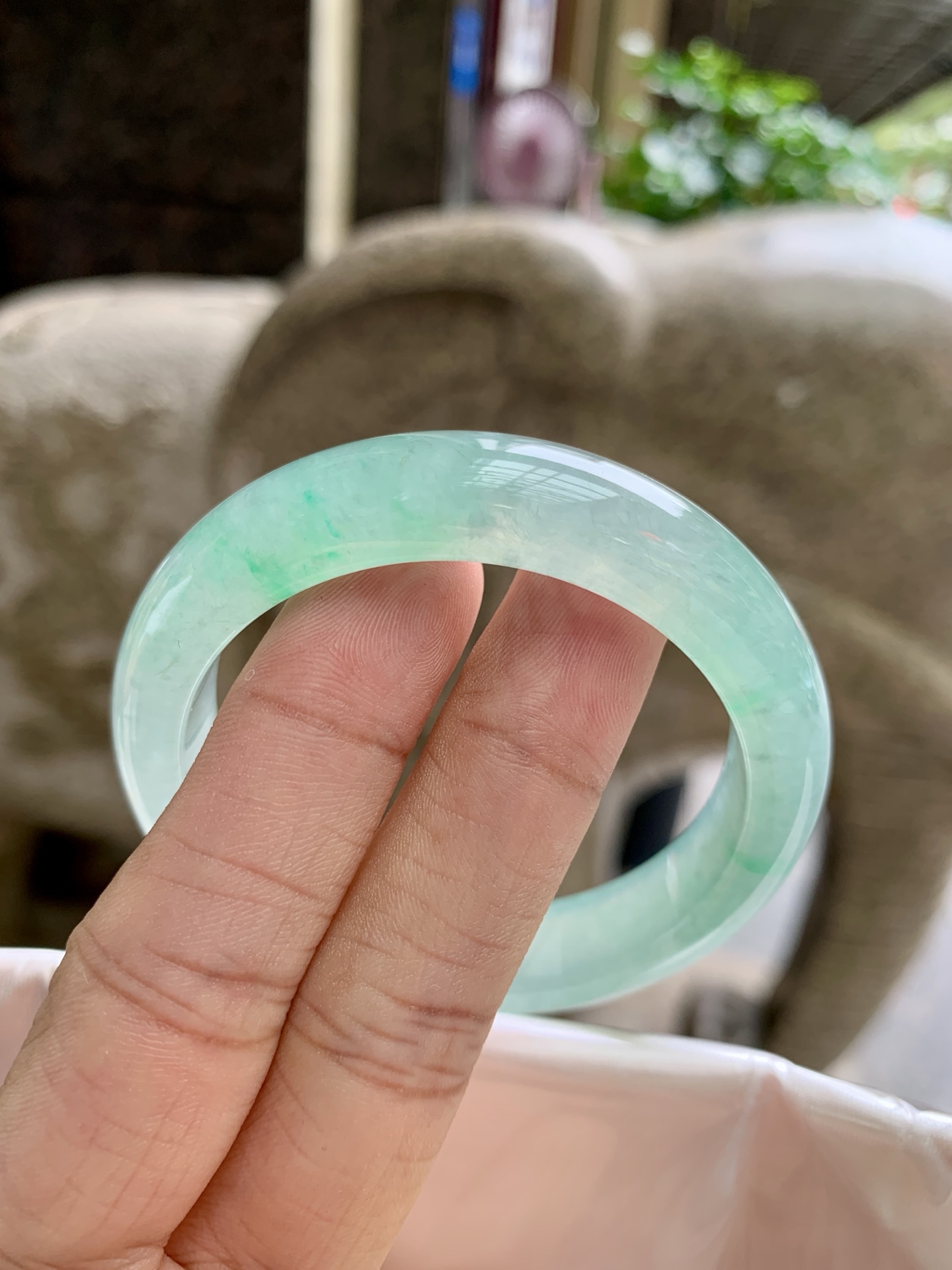 冰飘绿花正圈,0828-N1437,打灯细纹，不影响