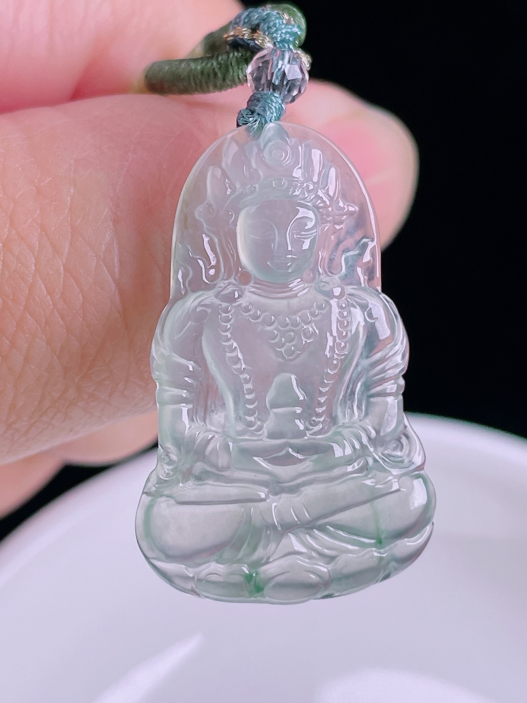 ️高冰度母，老种起光，细底通透，尺寸：30.6/20.5/3mm0828