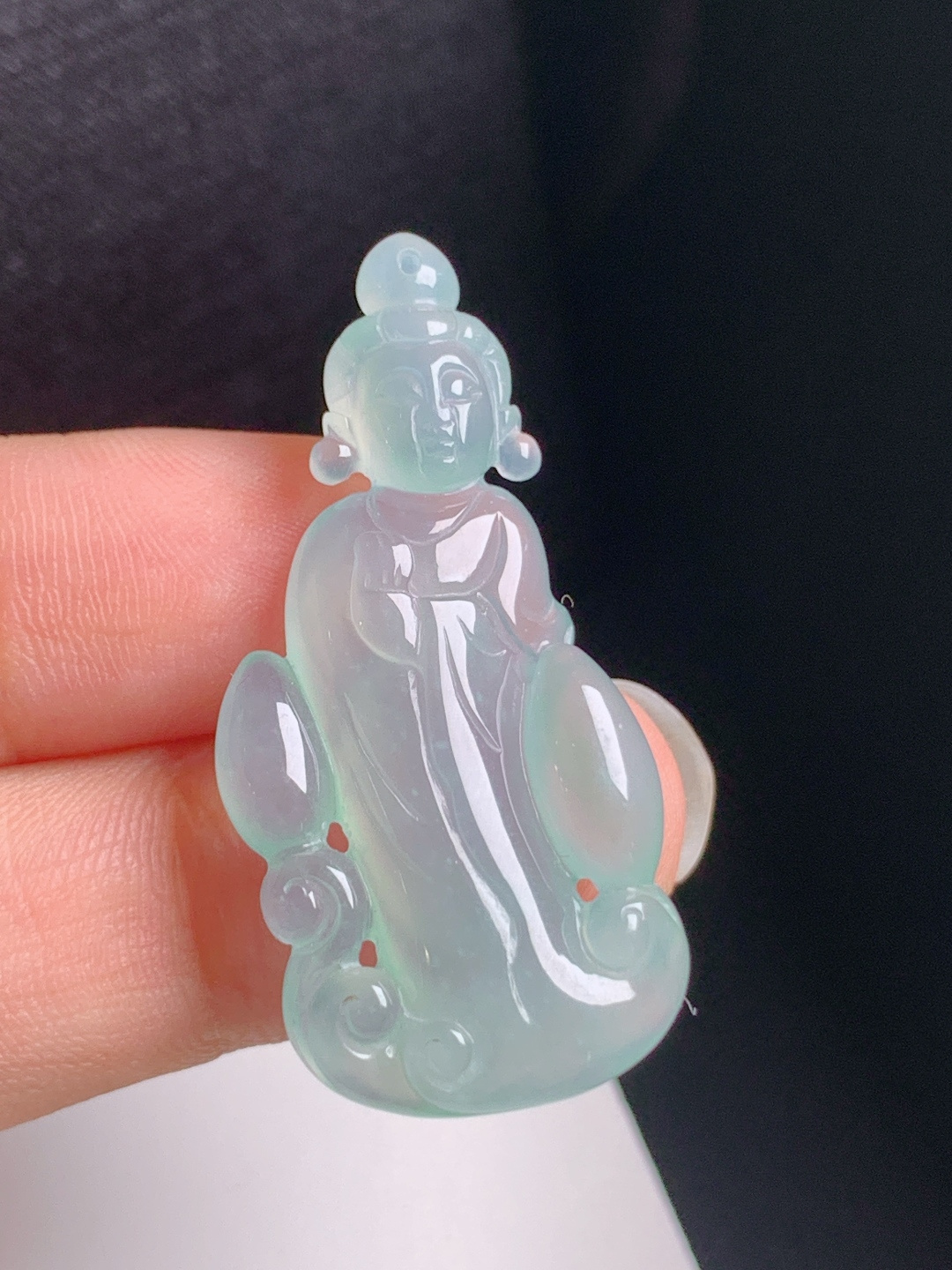 冰晴站观音，种老水足，姿态温婉，吉祥顺遂