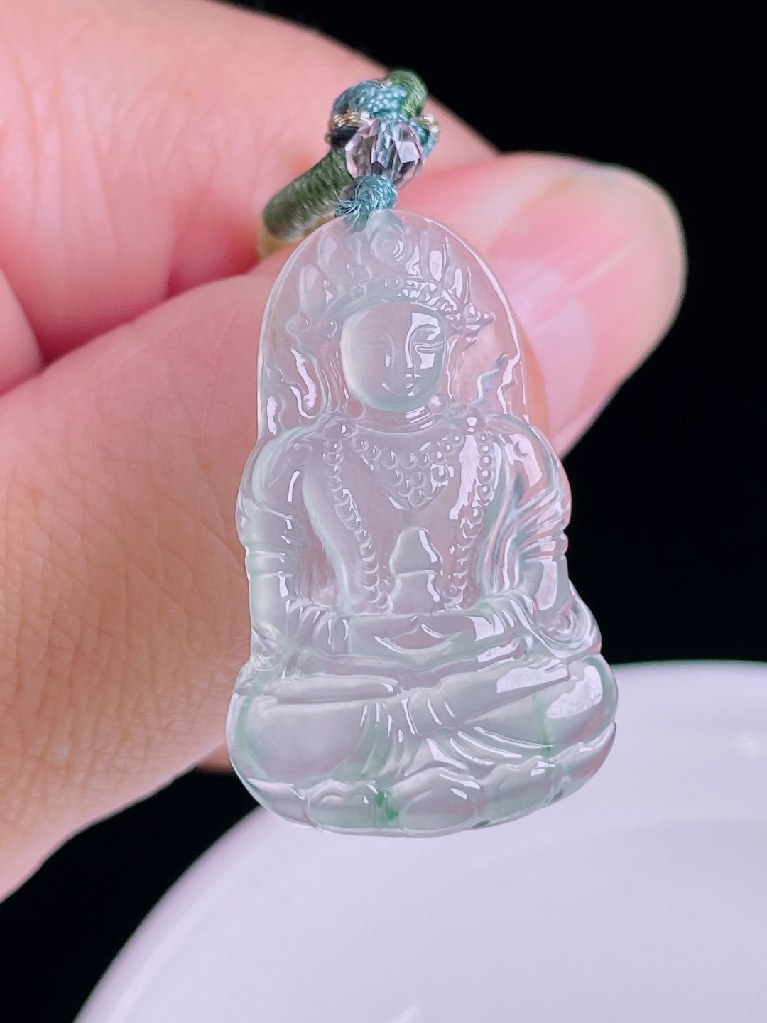 ️高冰度母，老种起光，细底通透，尺寸：30.6/20.5/3mm0828