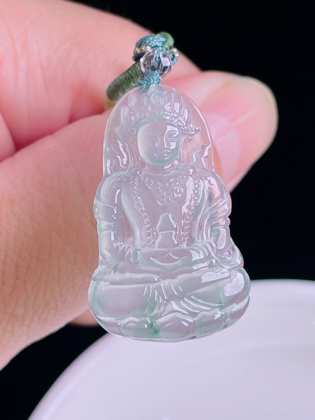 ️高冰度母，老种起光，细底通透，尺寸：30.6/20.5/3mm0828
