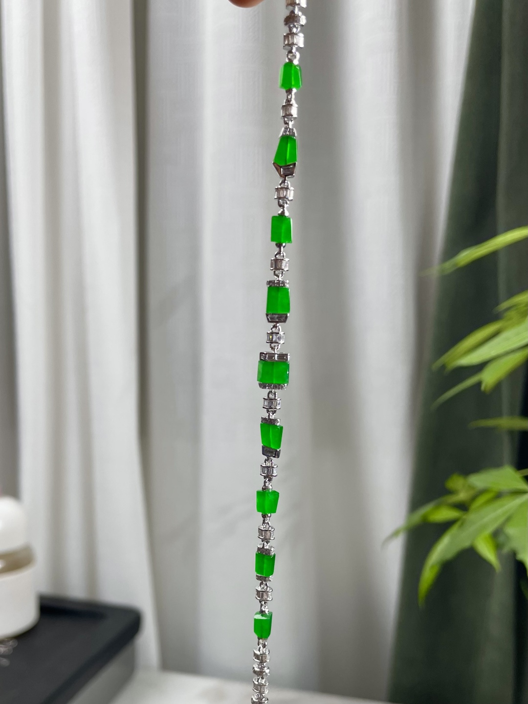 新品 | 冰种正阳绿桶珠手链裸石：取大6*5*3mm 取小5*7*3mm