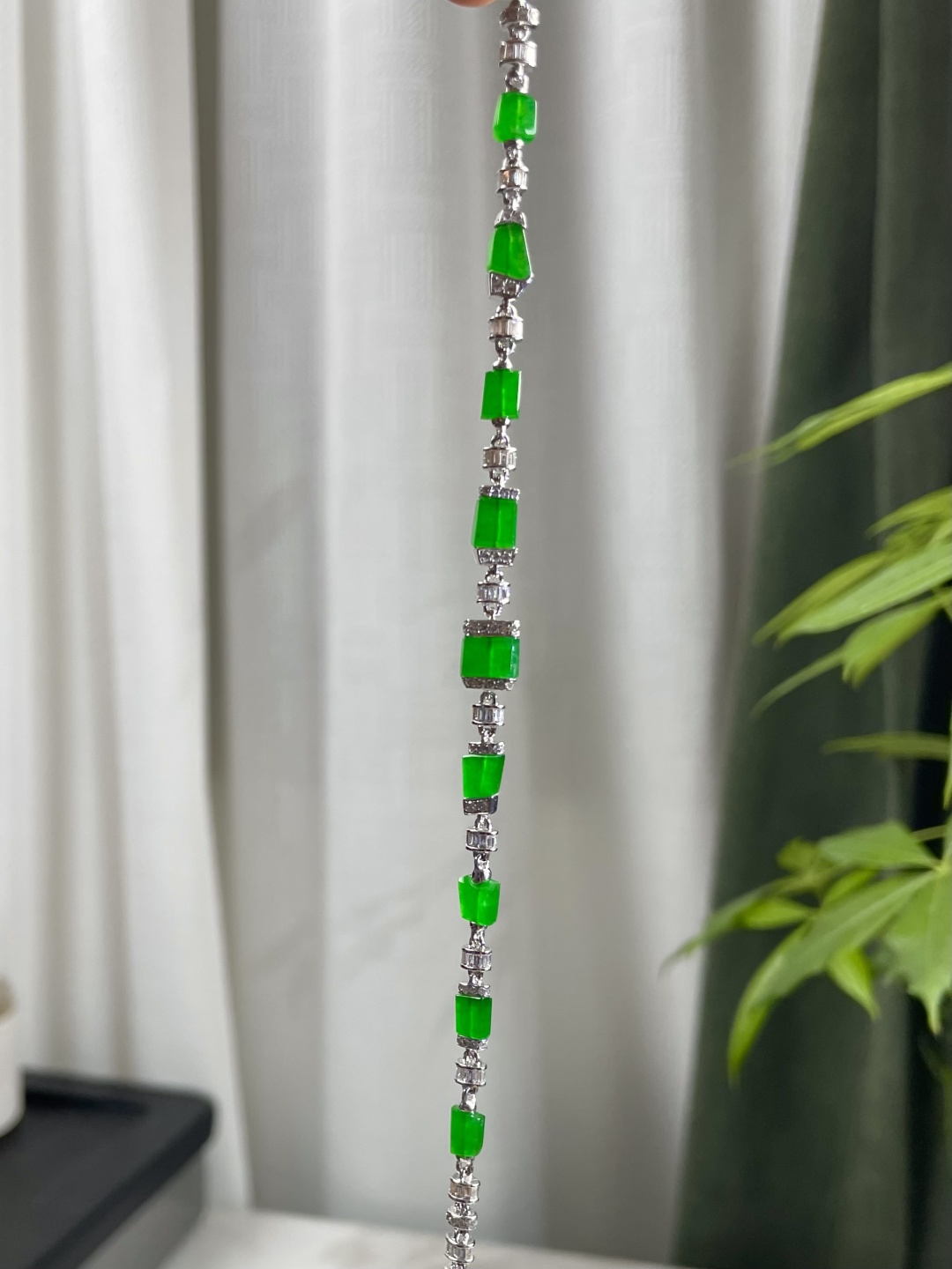 新品 | 冰种正阳绿桶珠手链裸石：取大6*5*3mm 取小5*7*3mm