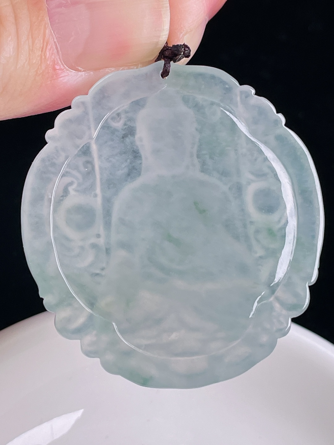 大日如来阿弥陀佛，老种起光，细底通透，尺寸：47.8/44.3/6mm0829